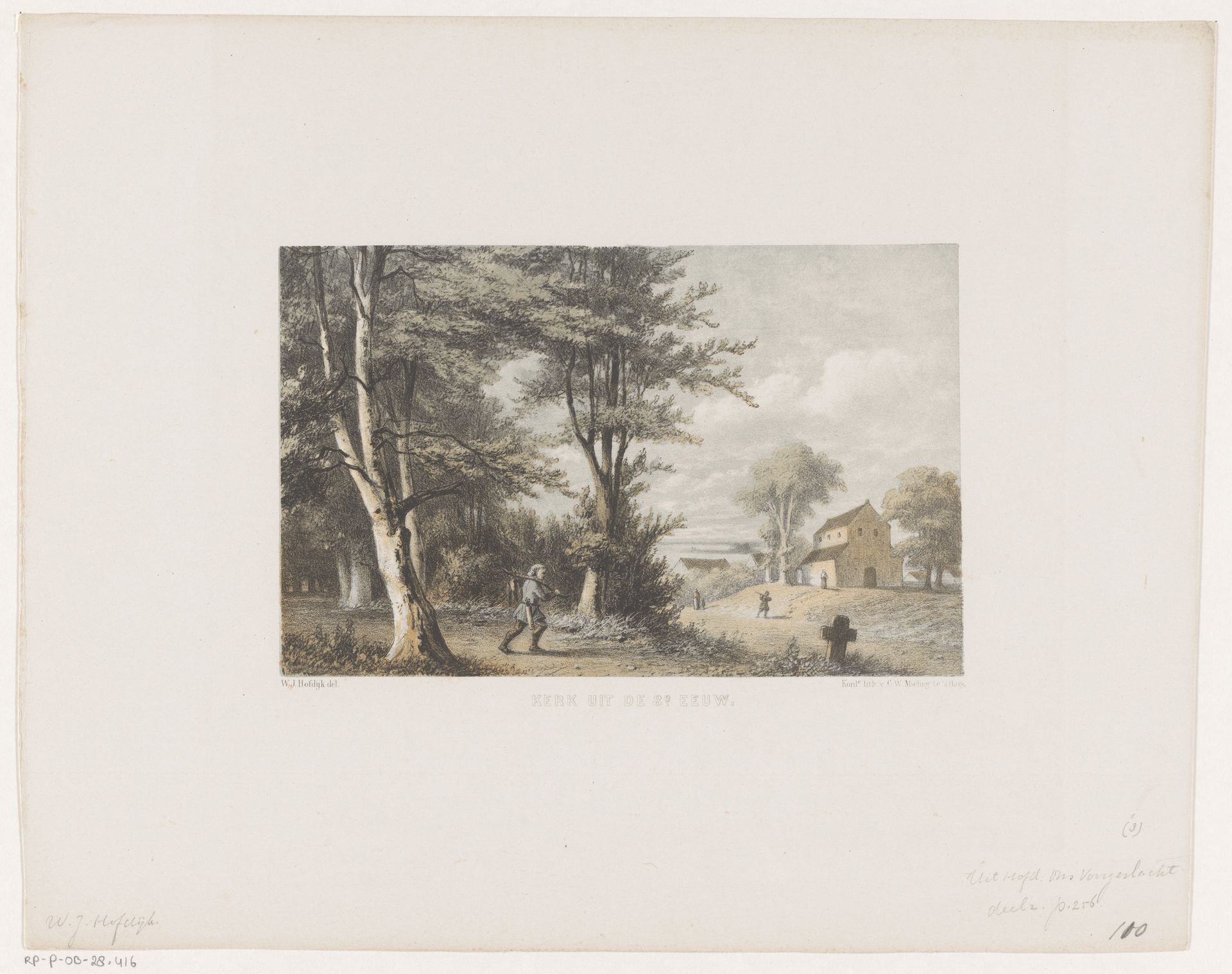 Kerk, 8e eeuw by Willem Jacob Hofdijk