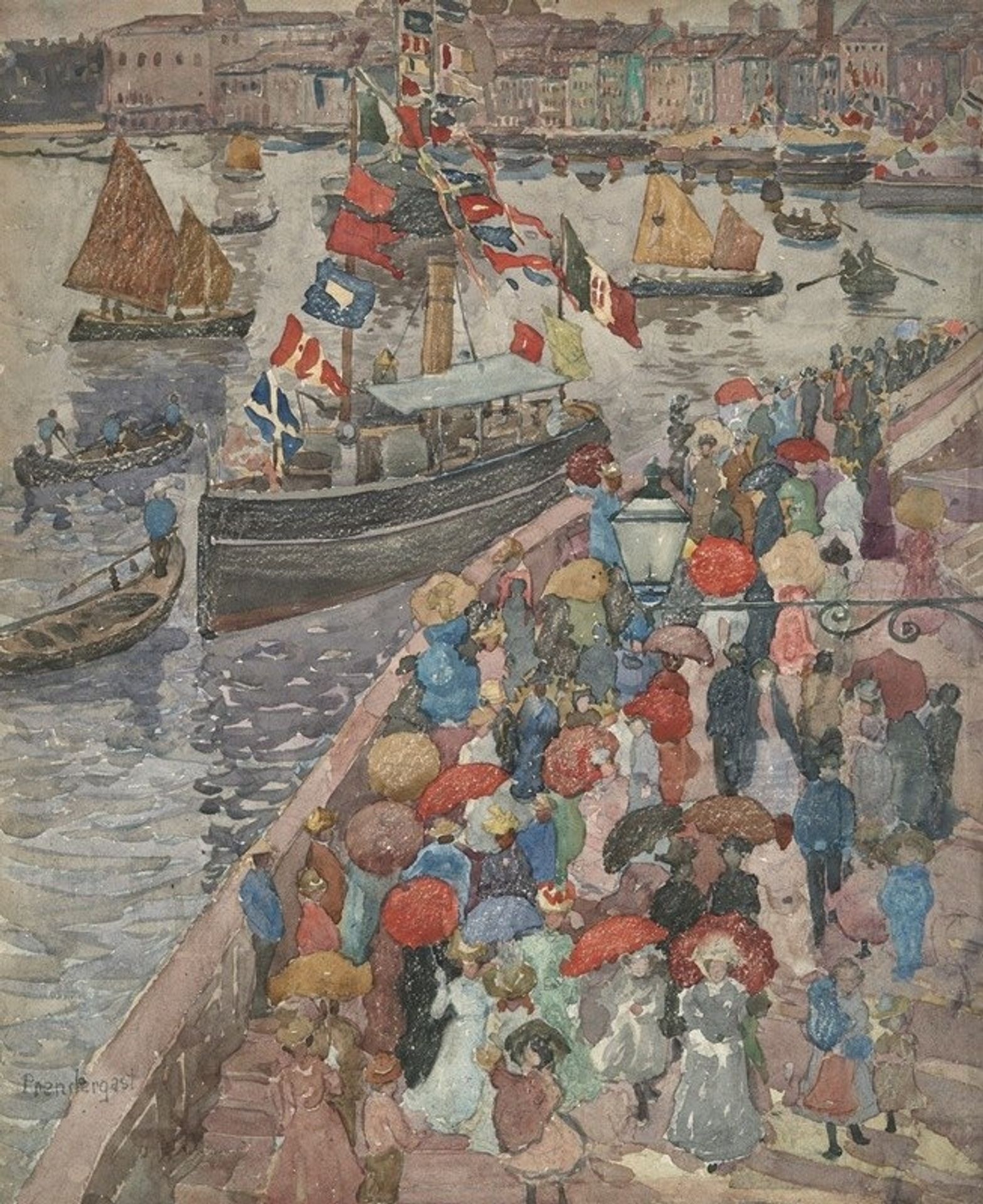 The Quai, Venice by Maurice Prendergast