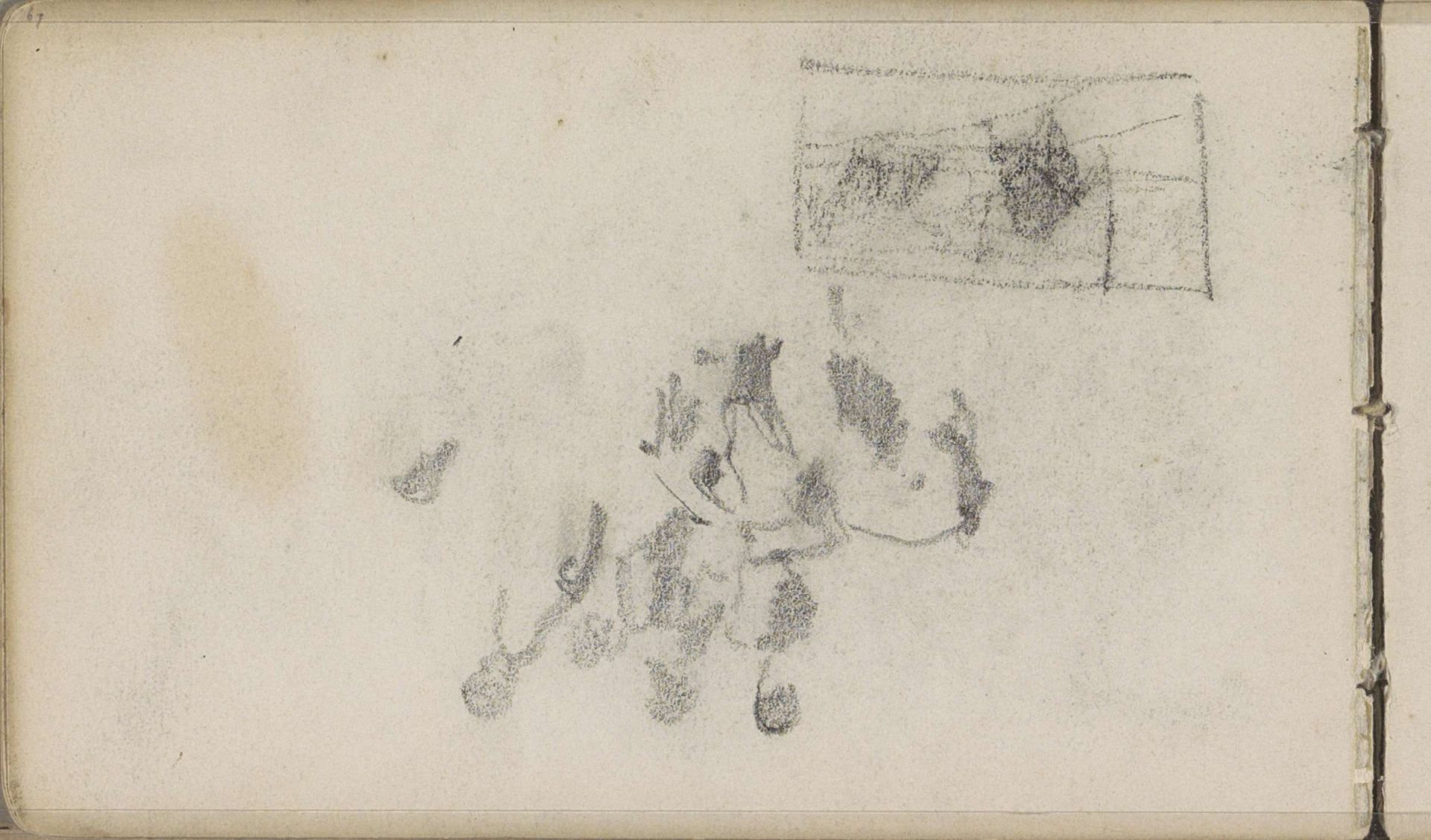Ruiters en een compositiestudie by George Hendrik Breitner