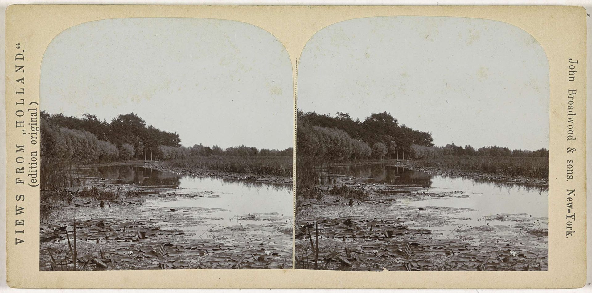 Gezicht op rivier by John Broadwood & Sons