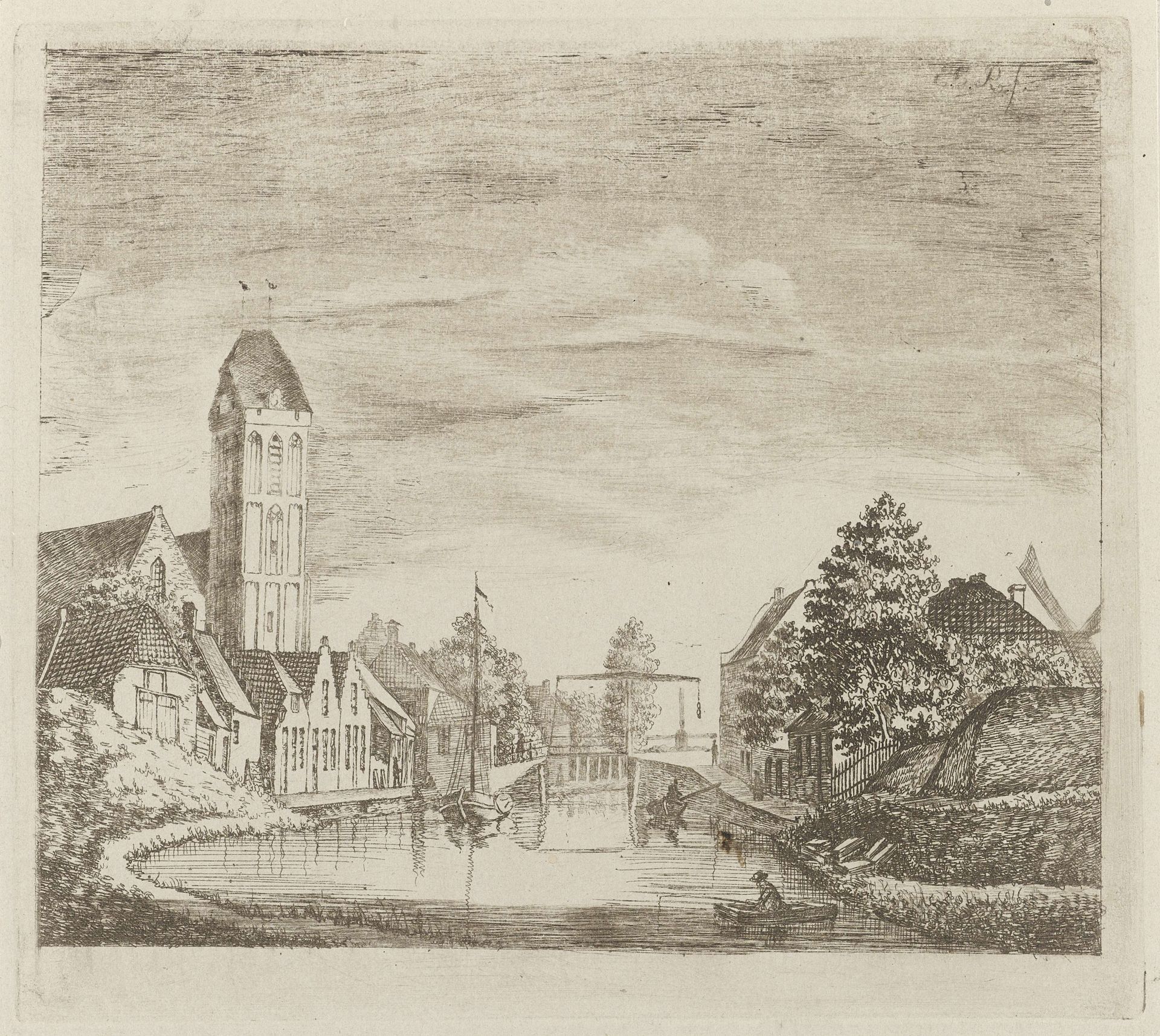 Gezicht te Oudewater by Eberhard Cornelis Rahms
