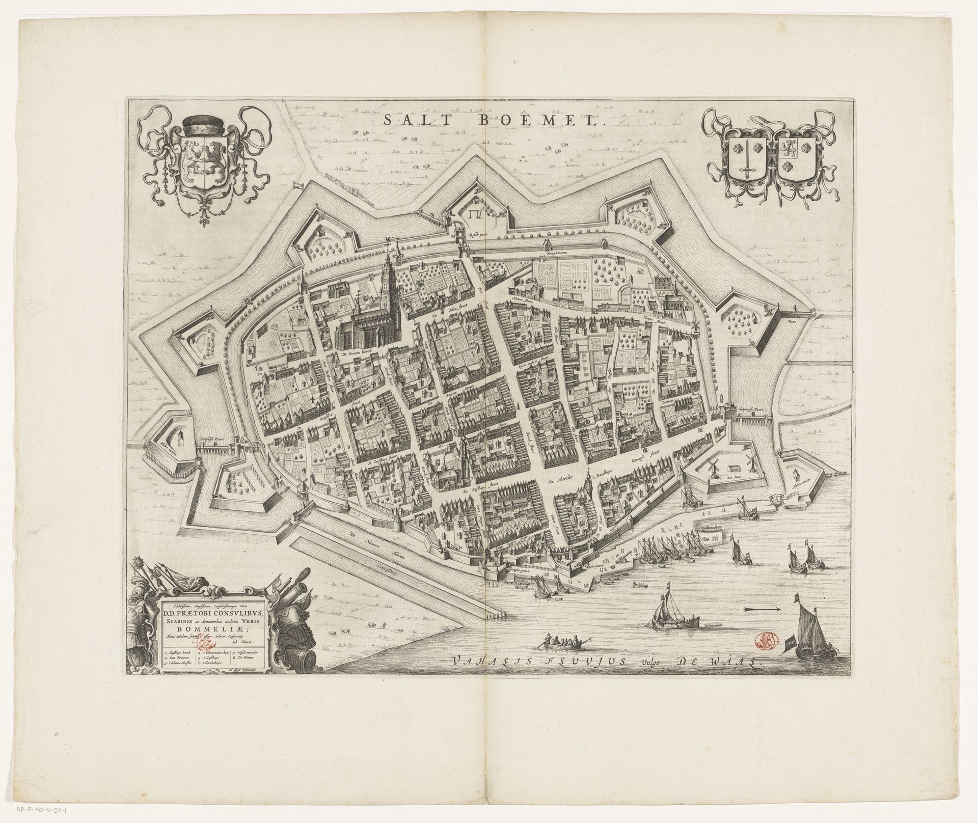 Plattegrond van Zaltbommel by Anonymous