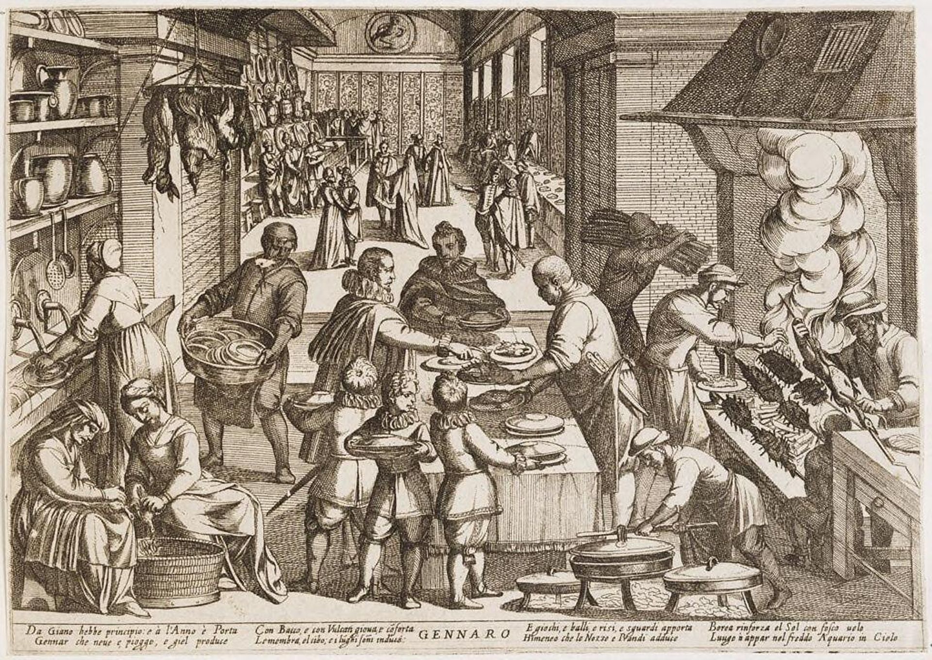 January: The Kitchen by Antonio Tempesta
