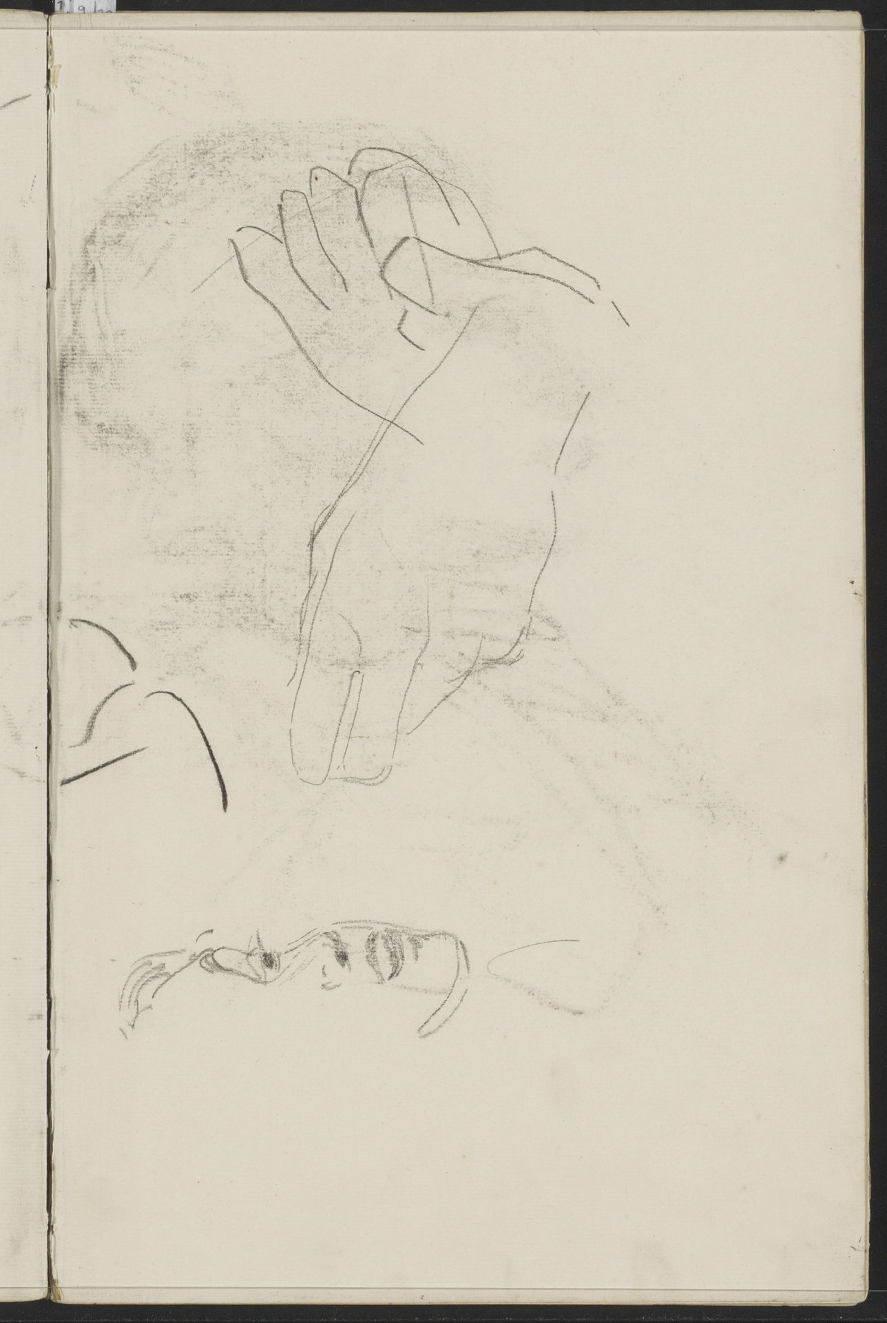 Handen en een gezicht by Carel Adolph Lion Cachet