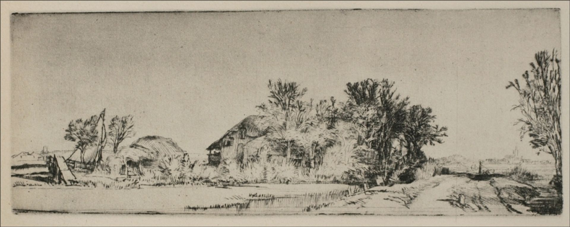 A Landscape of Irregular Form by Rembrandt van Rijn