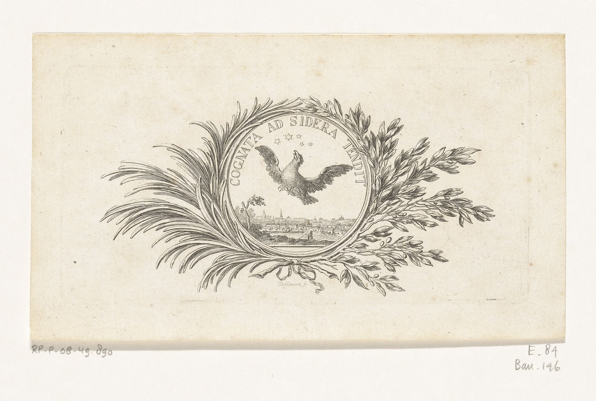 Medaillon met een adelaar by Daniel Nikolaus Chodowiecki