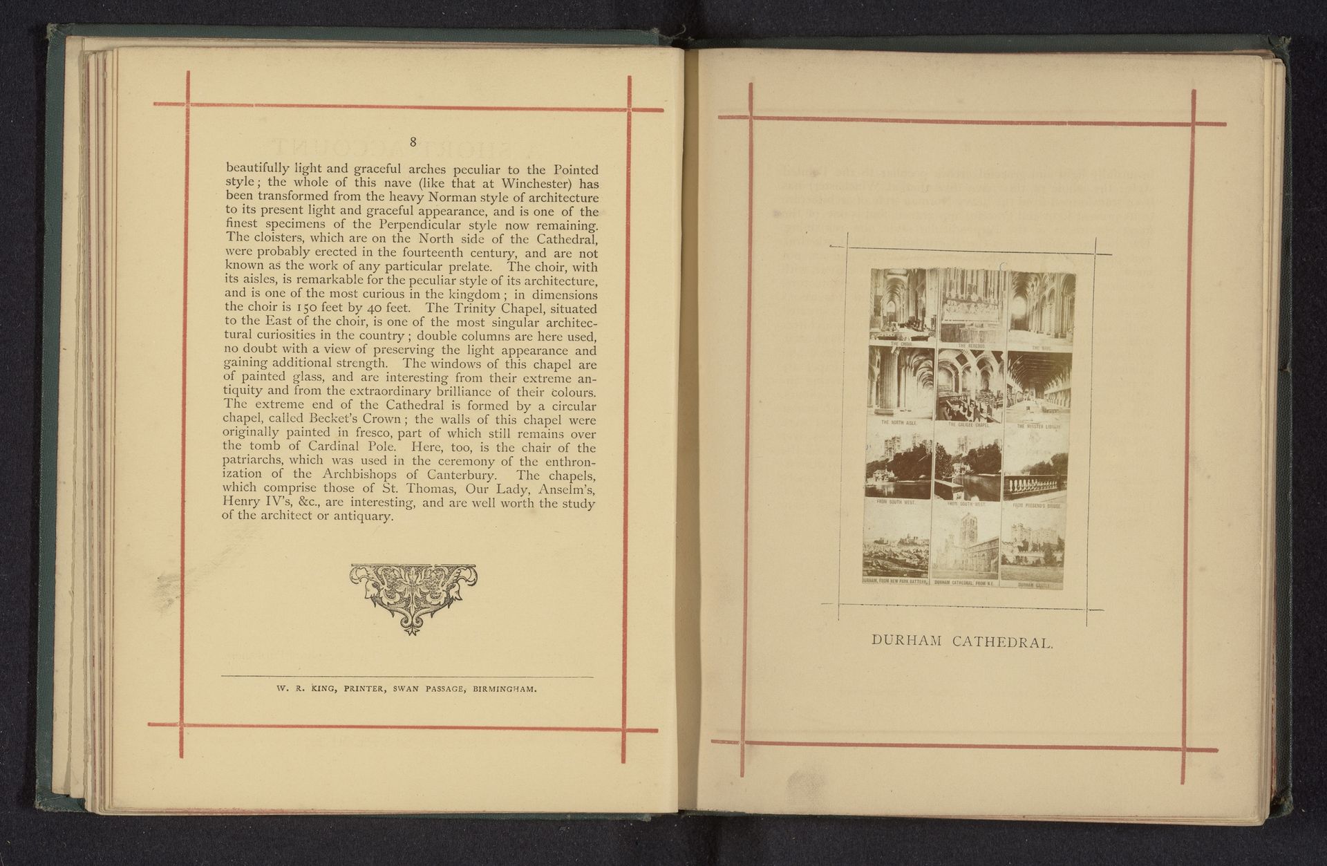 Fotoreproductie van twaalf foto's van de kathedraal van Durham by Ch. Pumphrey & Co