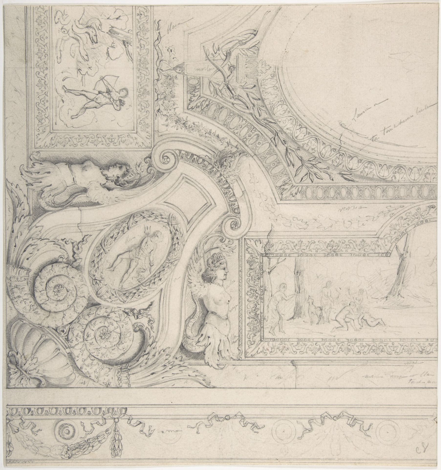 Design for Ceiling at Fontainebleau by Jules-Edmond-Charles Lachaise