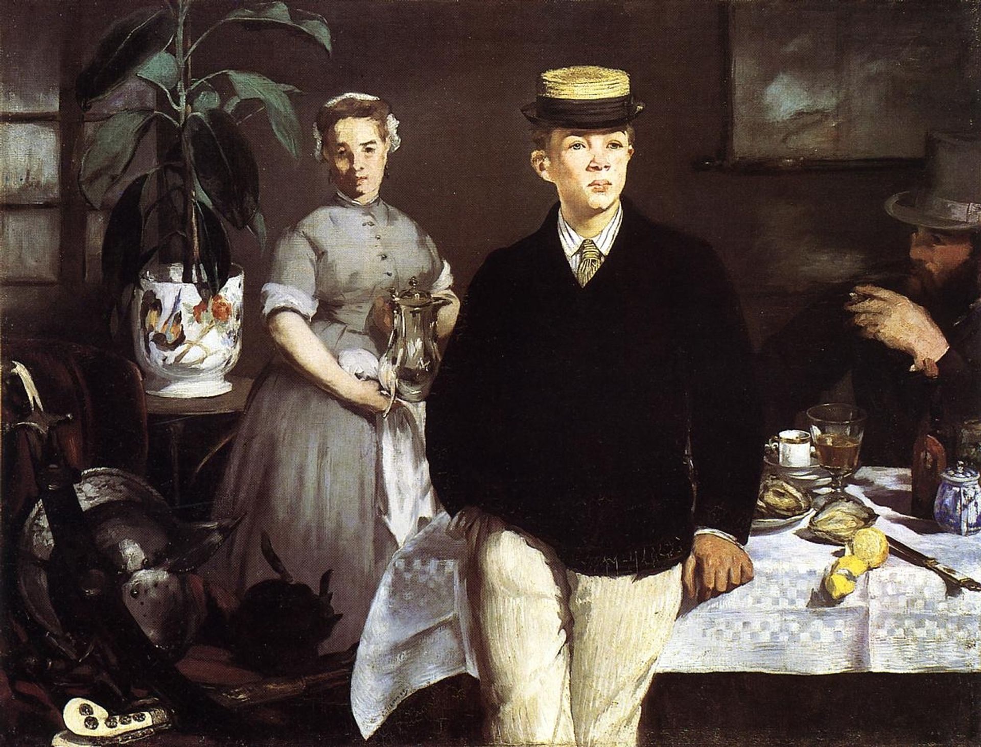 Luncheon in the Studio by Edouard Manet