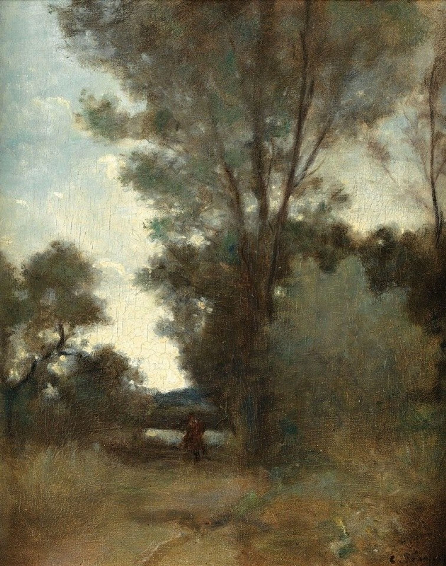 Cavalier À L’orée D’un Bois by Camille Pissarro