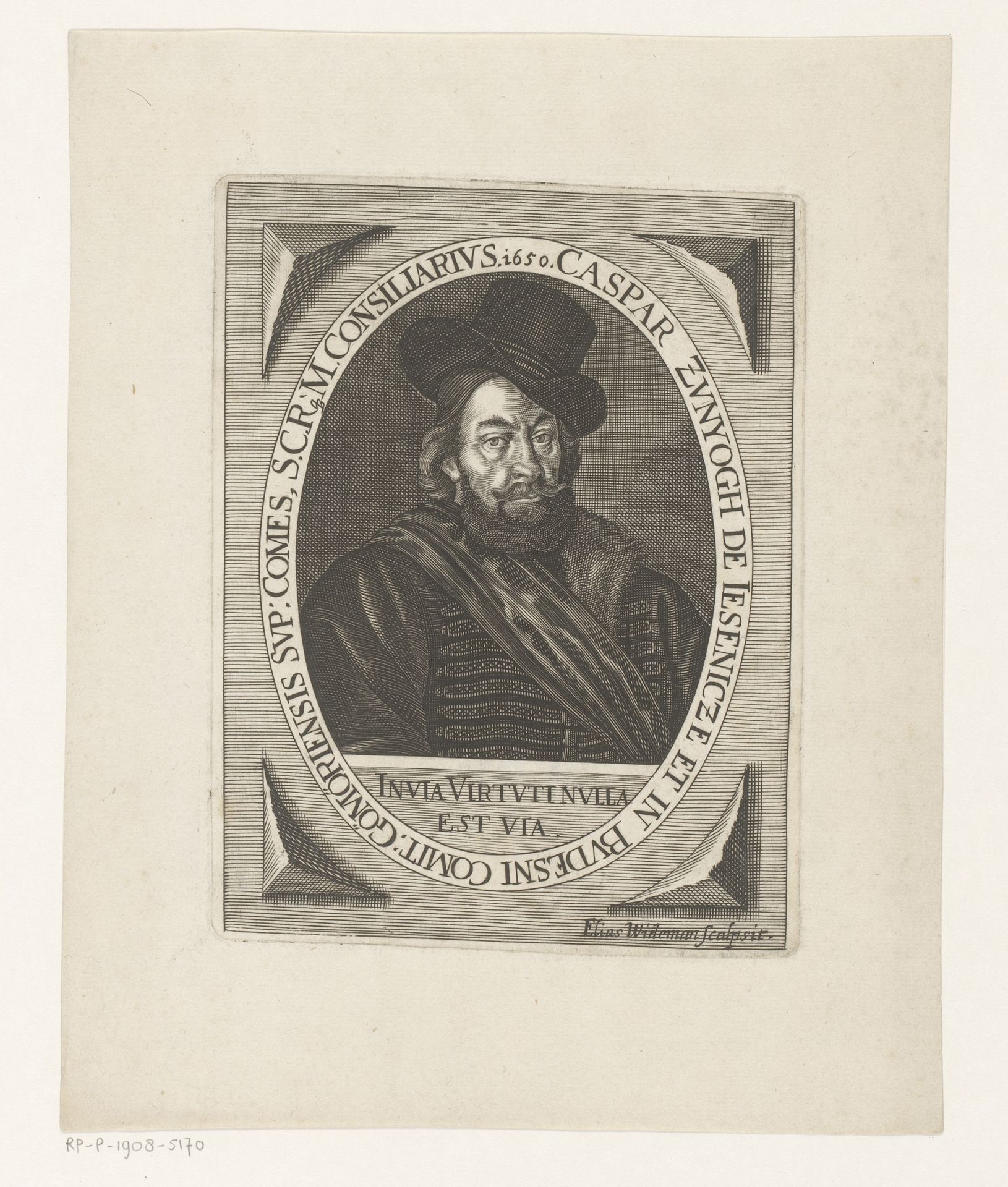 Portret van Casparus Szuniogh de Jessenitze by Elias Widemann