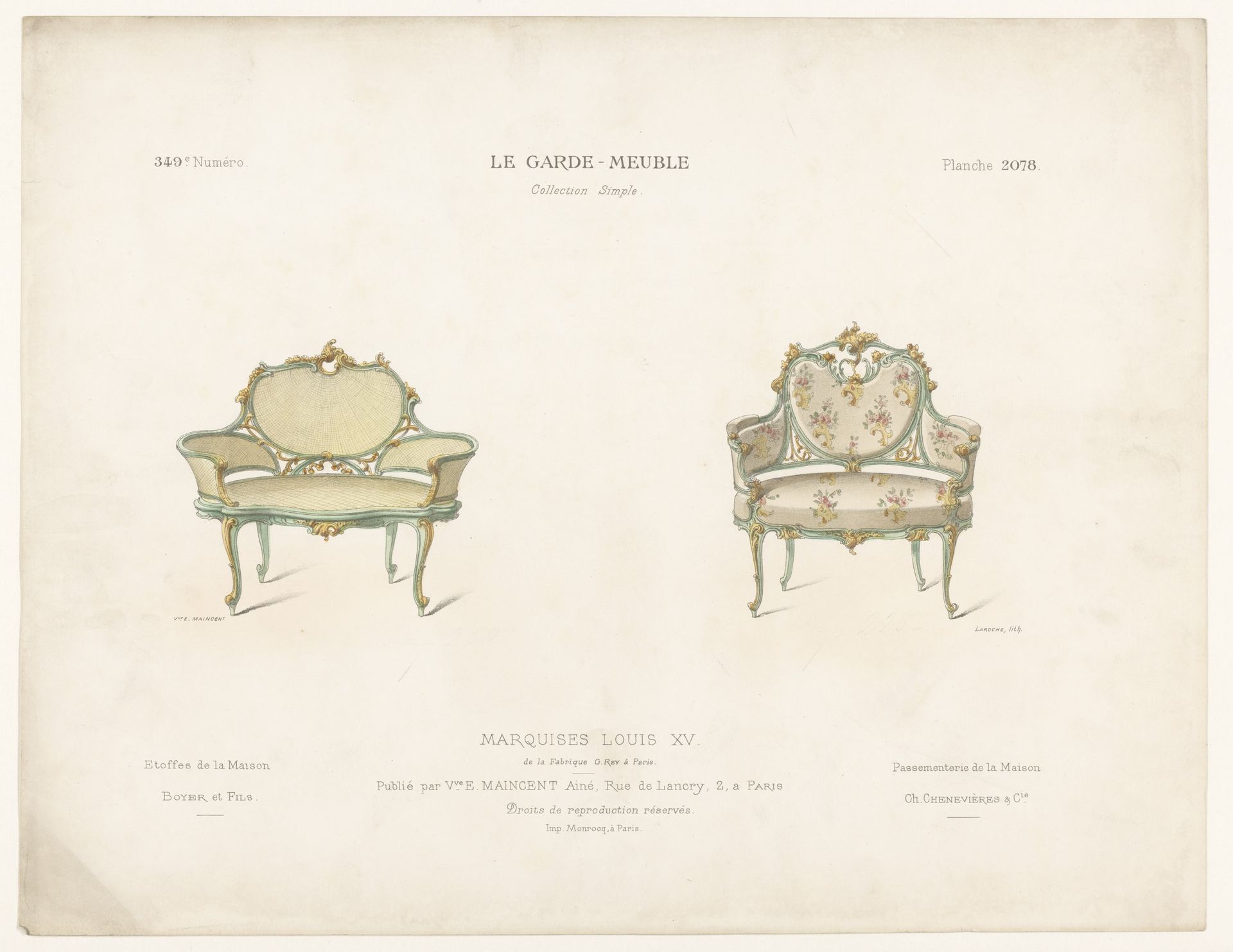 Twee stoelen by Léon Laroche