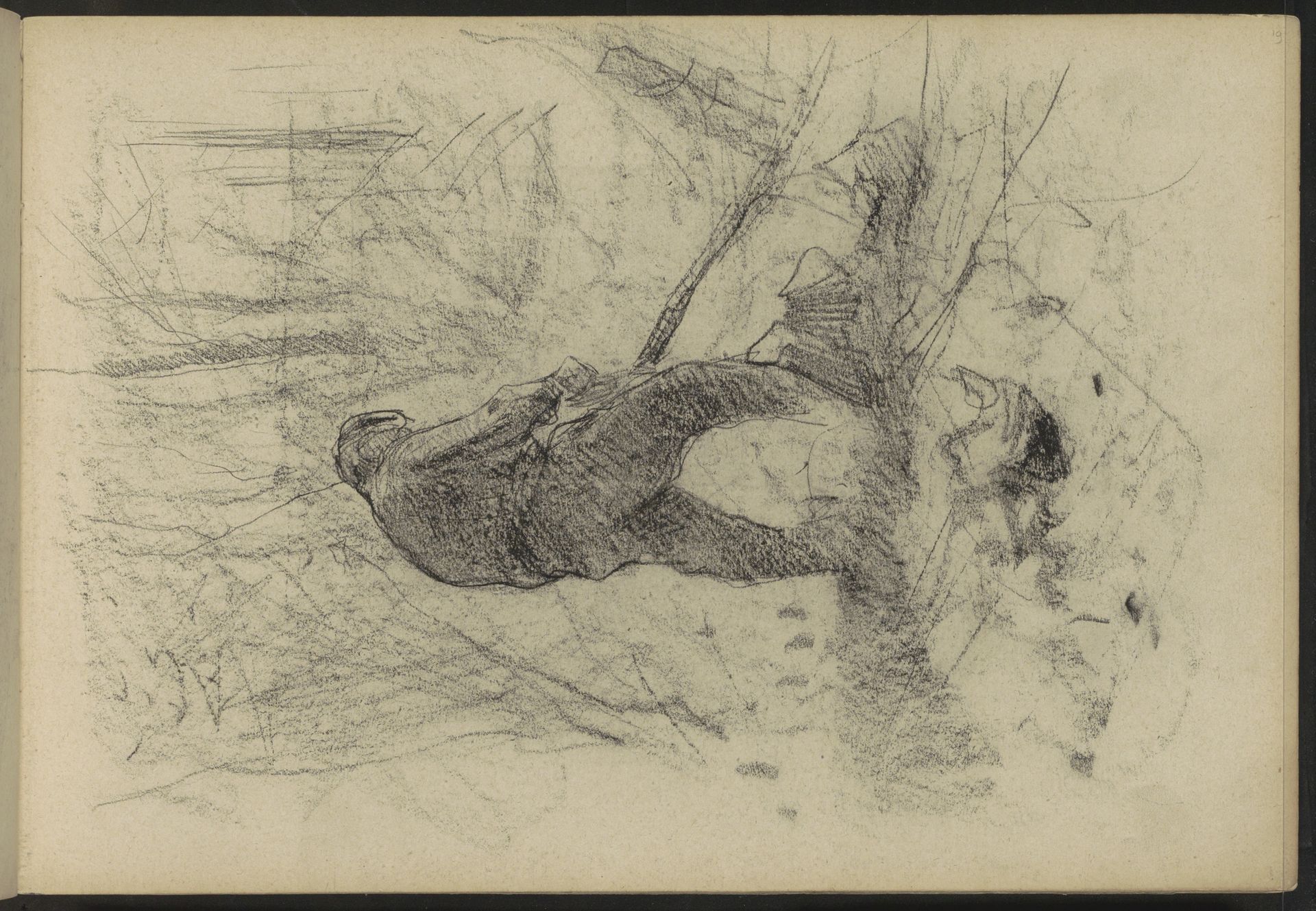 Boer aan het werk op het land by Willem Witsen