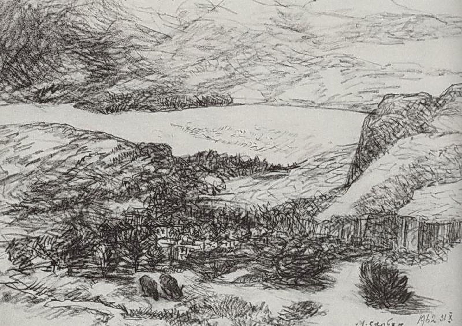 Lake in the mountains by Martiros Sarian