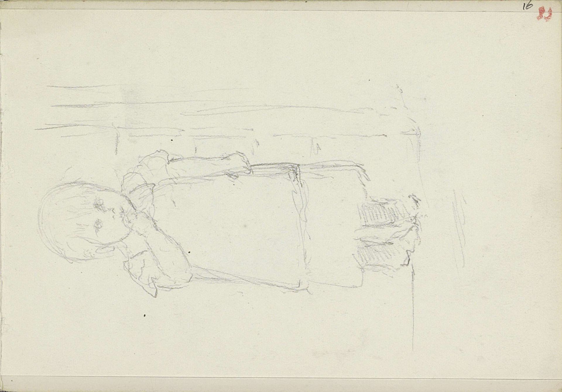 Staand kind in een deuropening by Jozef Israëls