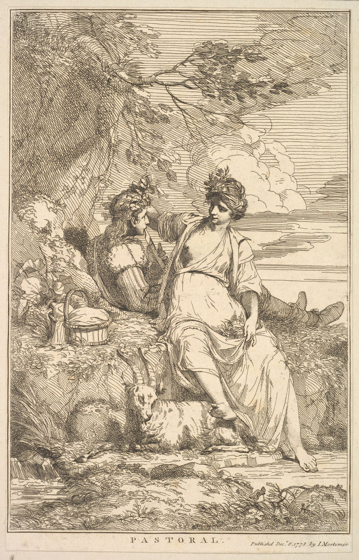 Pastoral, from "Fifteen Etchings Dedicated to Sir Joshua Reynolds" by John Hamilton Mortimer