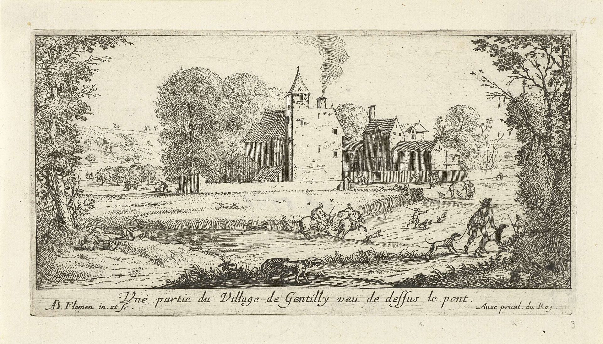 Gezicht op Gentilly by Albert Flamen