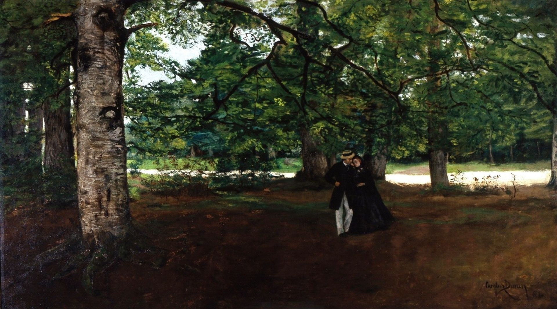 Promenade in the Woods by Carolus-Duran
