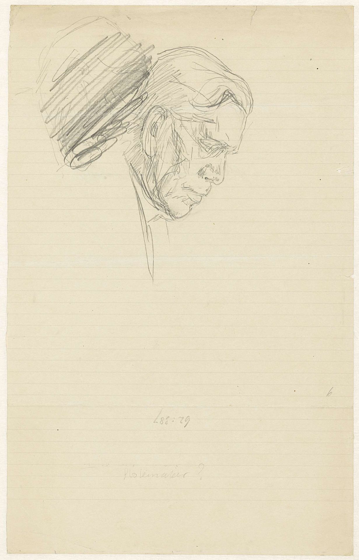 Portret van een man, naar rechts by Jan Veth