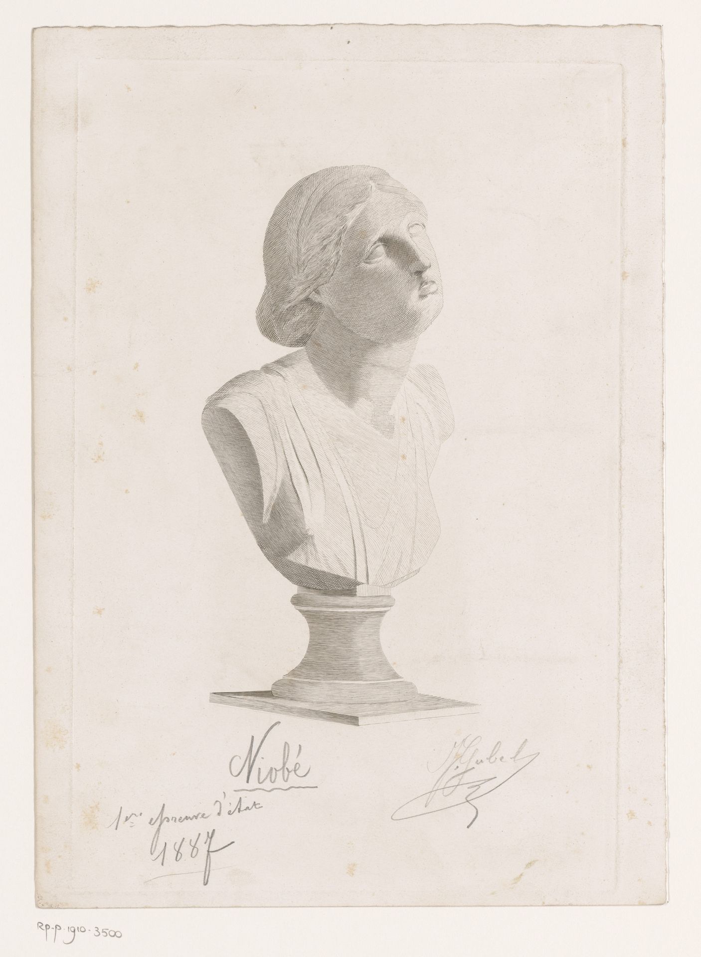 Buste van Niobe by J. Gubel