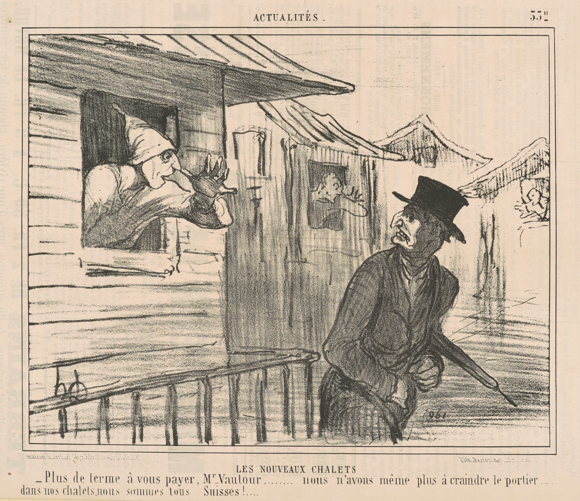 Les nouveaux chalets by Honoré Daumier