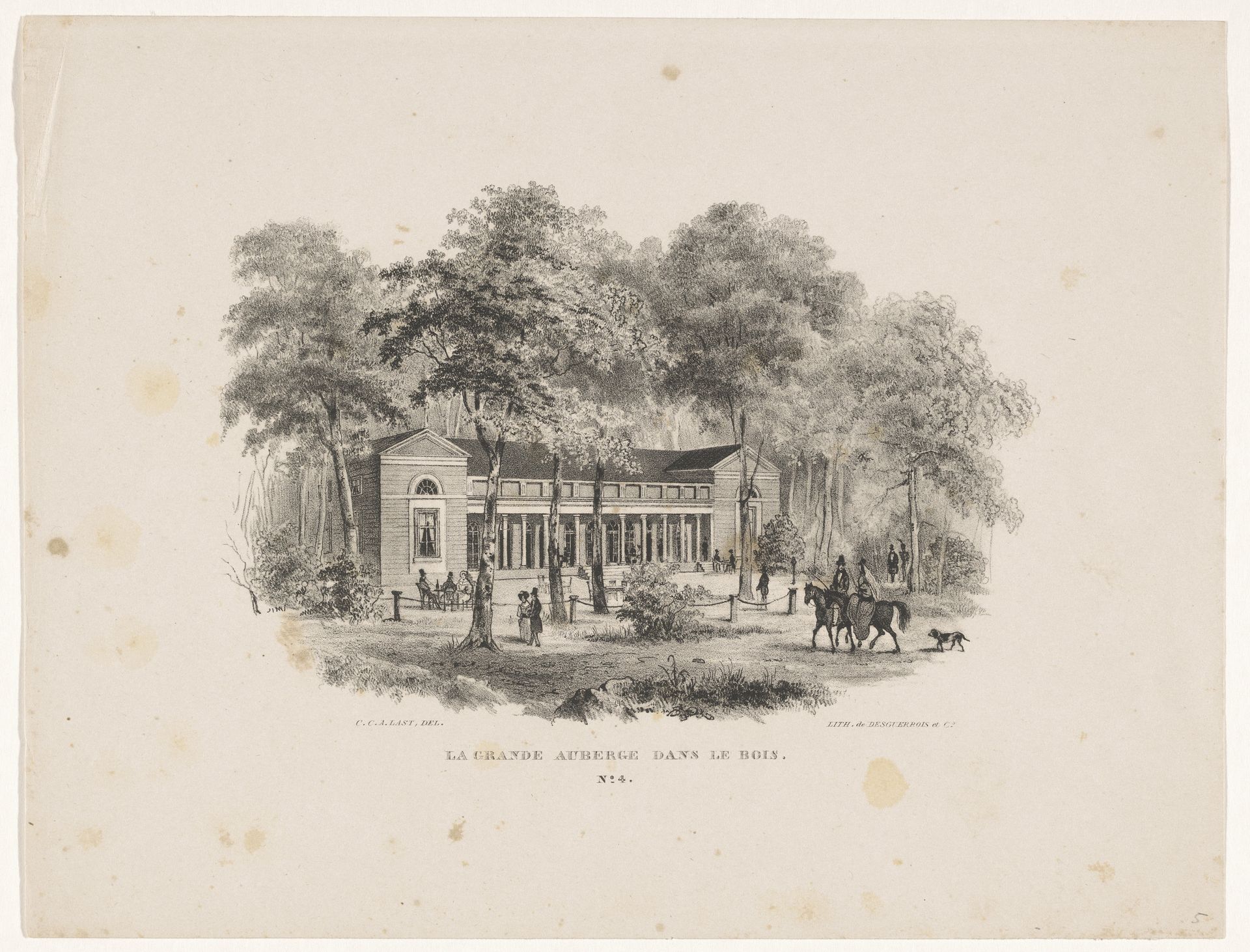 Herberg in het Haagse bos by Carel Christiaan Antony Last
