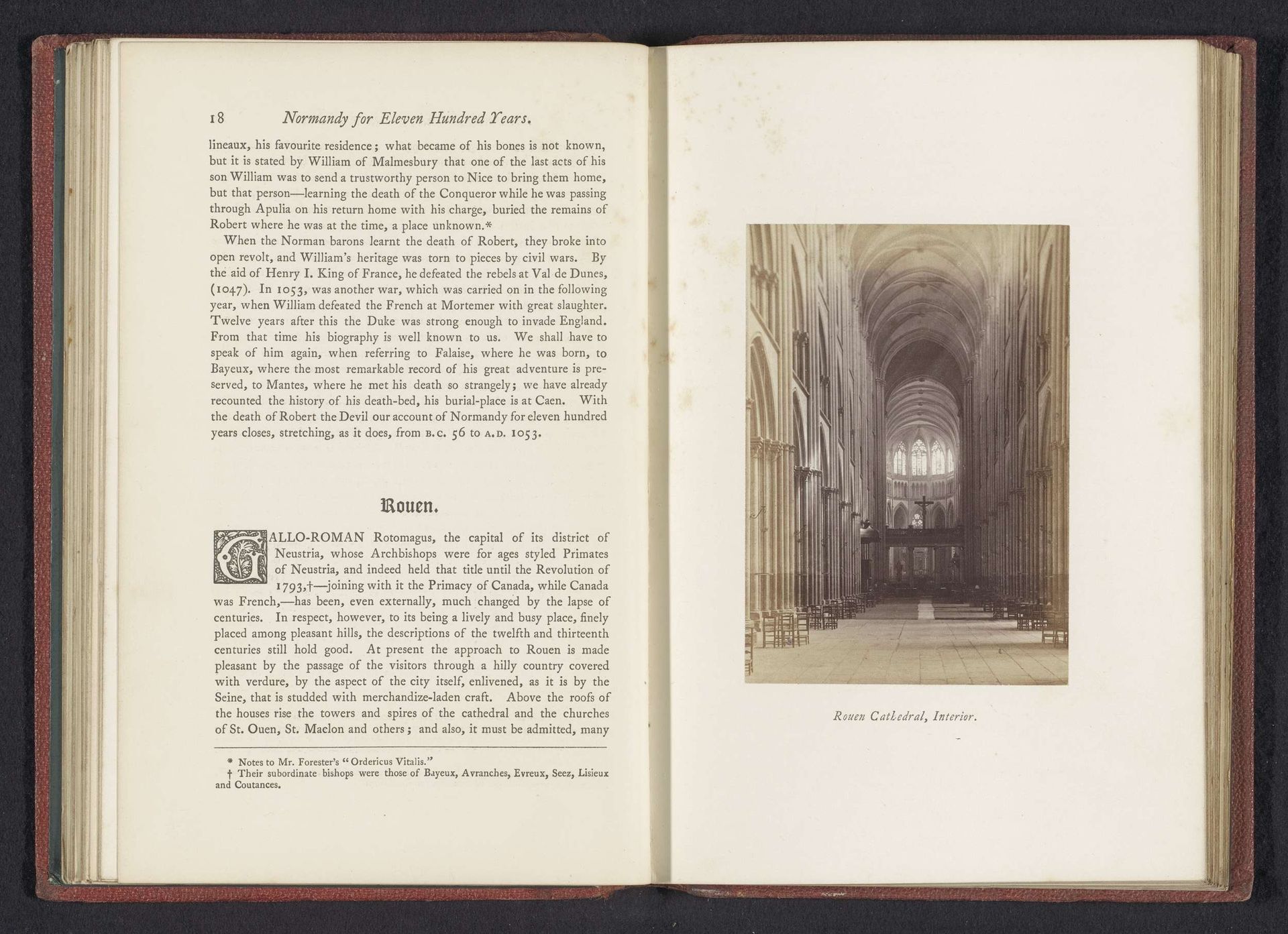 Rouen Cathedral, interior by Joseph Cundall
