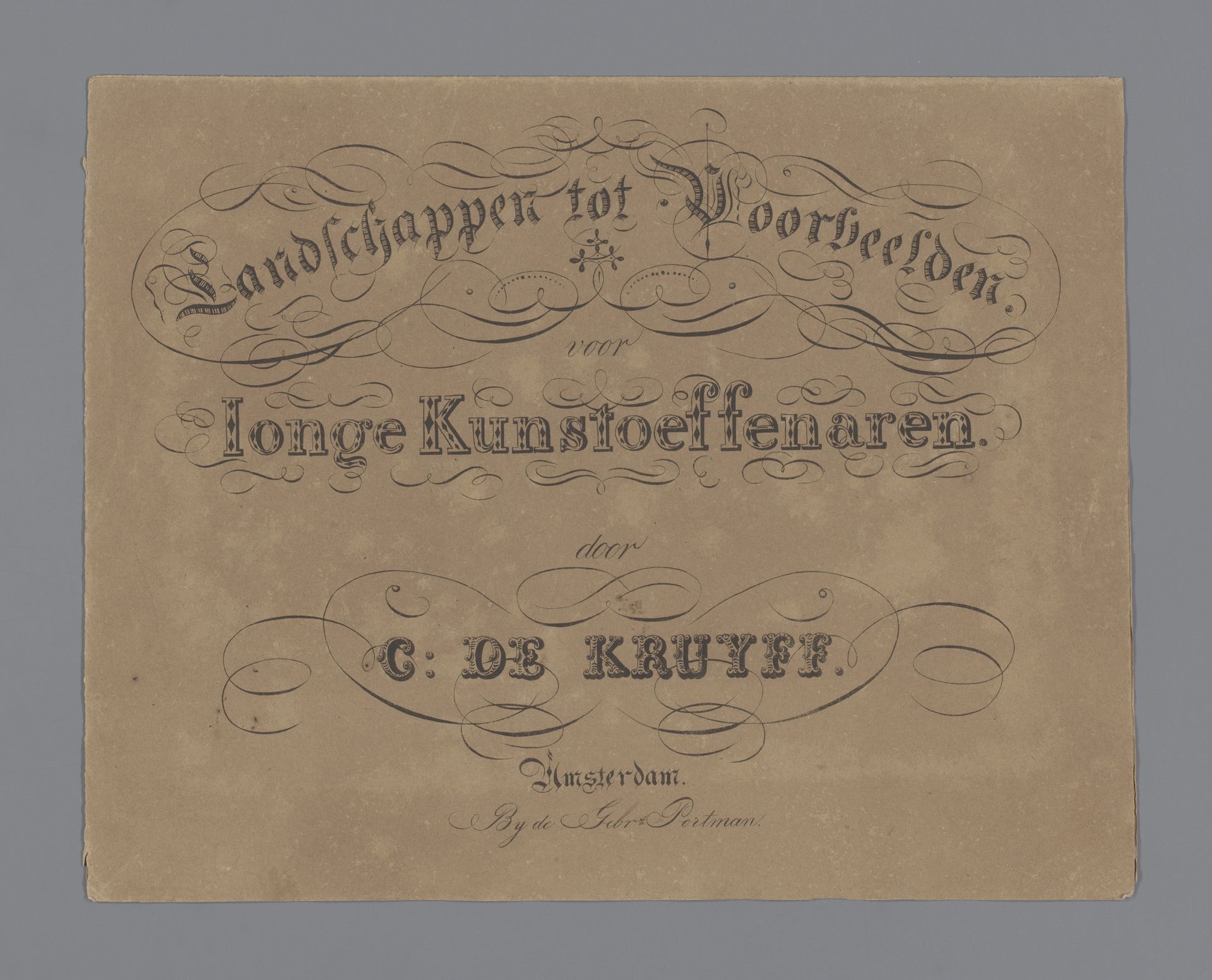 Omslag voor: landschappen tot voorbeelden voor jonge kunstoeffenaren by Cornelis de Kruyff