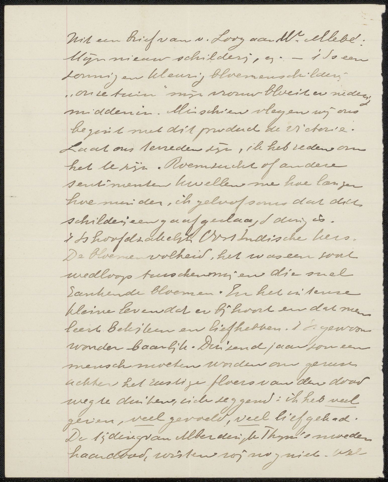 Kopiebrief van Jac van Looij aan August Allebé by Jac van Looij