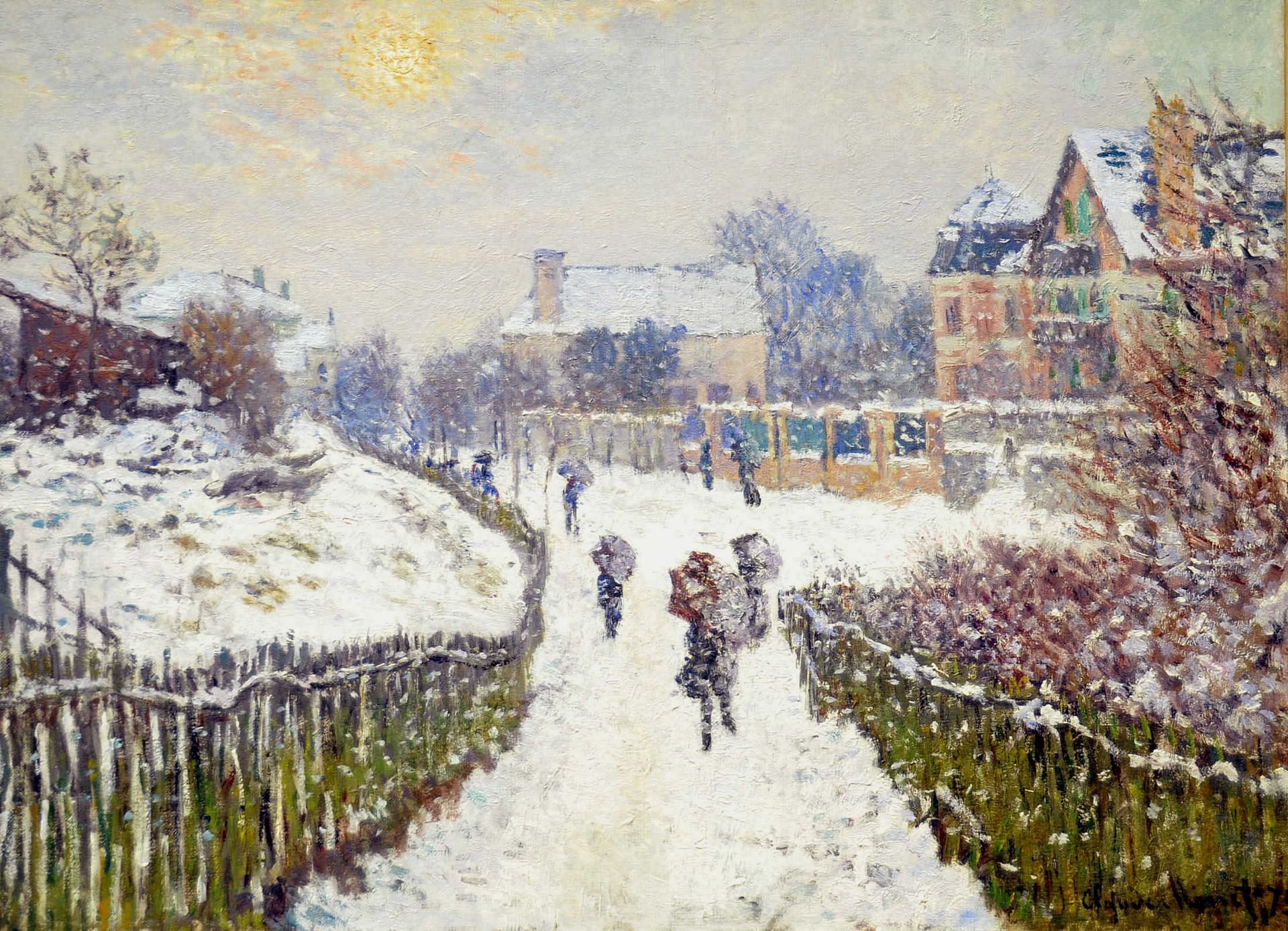 Boulevard Saint-Denis, Argenteuil, in Winter by Claude Monet