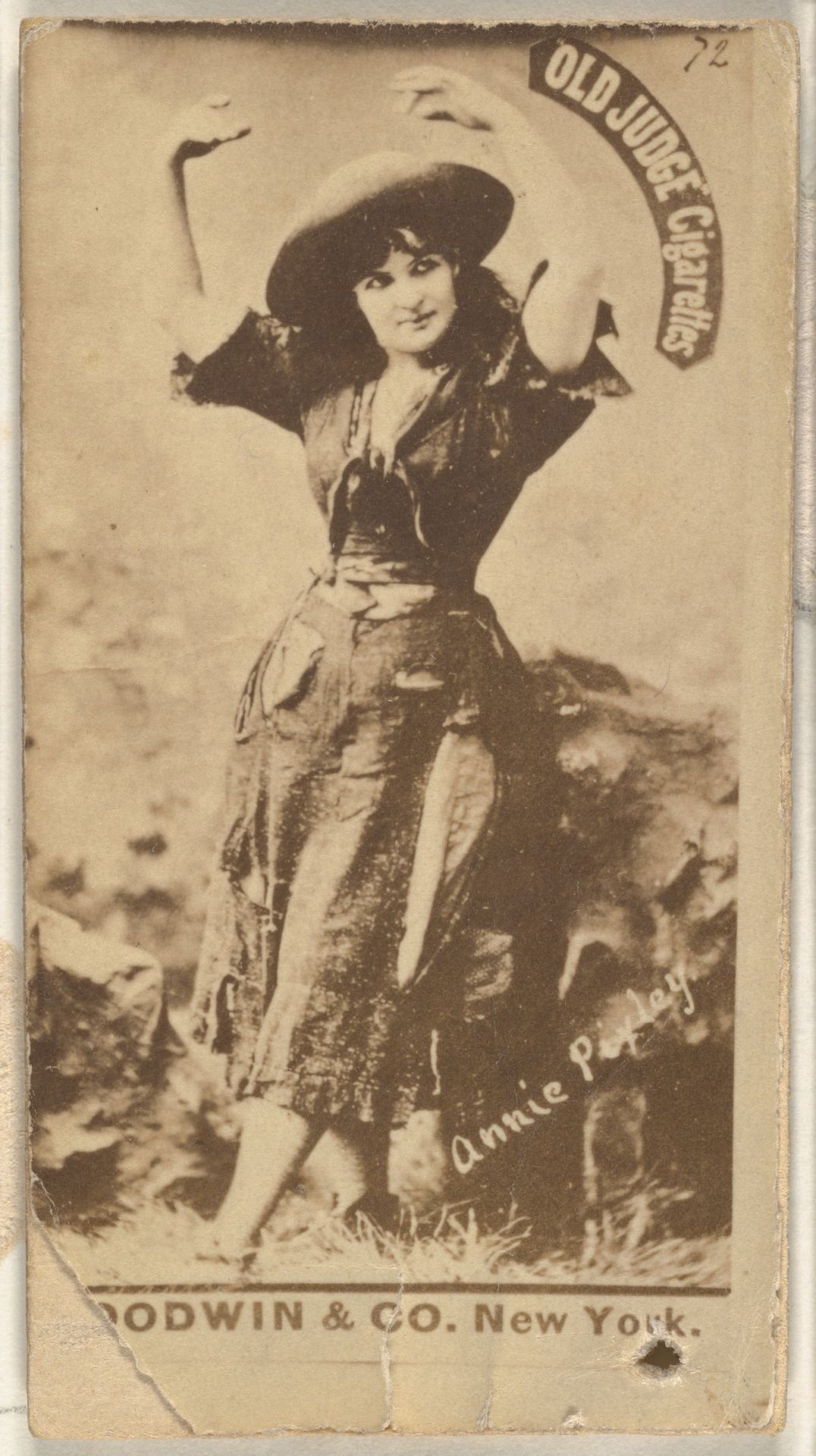 Annie Pixley, from the Actors and Actresses series (N171) for Old Judge Cigarettes by Goodwin & Company