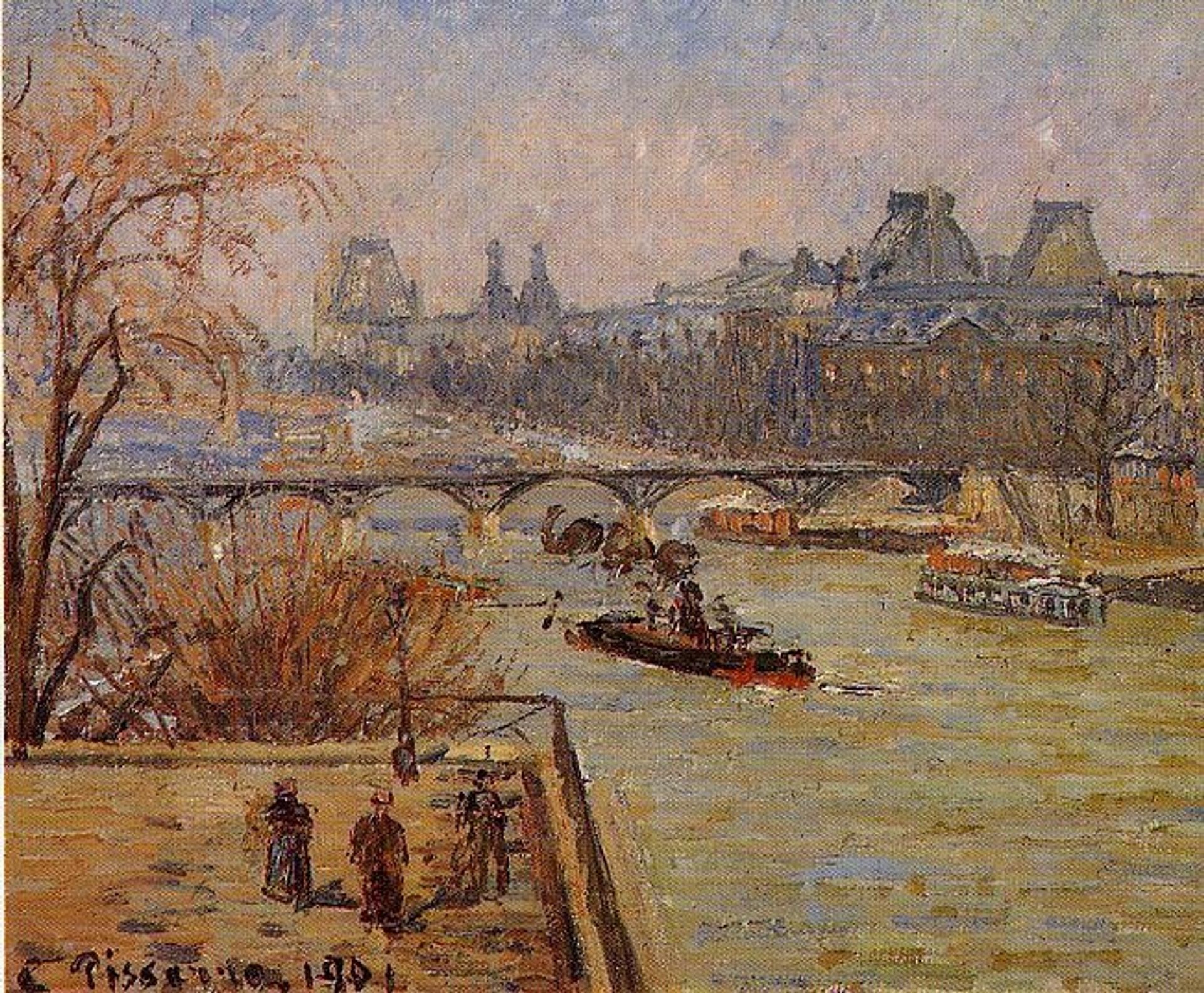 The Louvre by Camille Pissarro