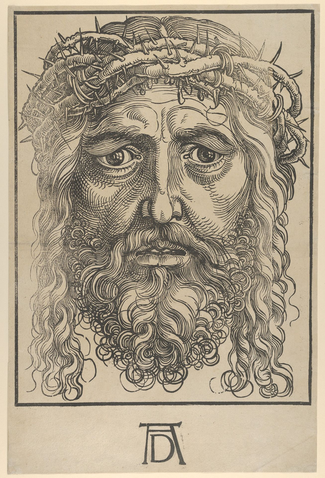 The Head of Christ Crowned with Thorns by Sebald Beham