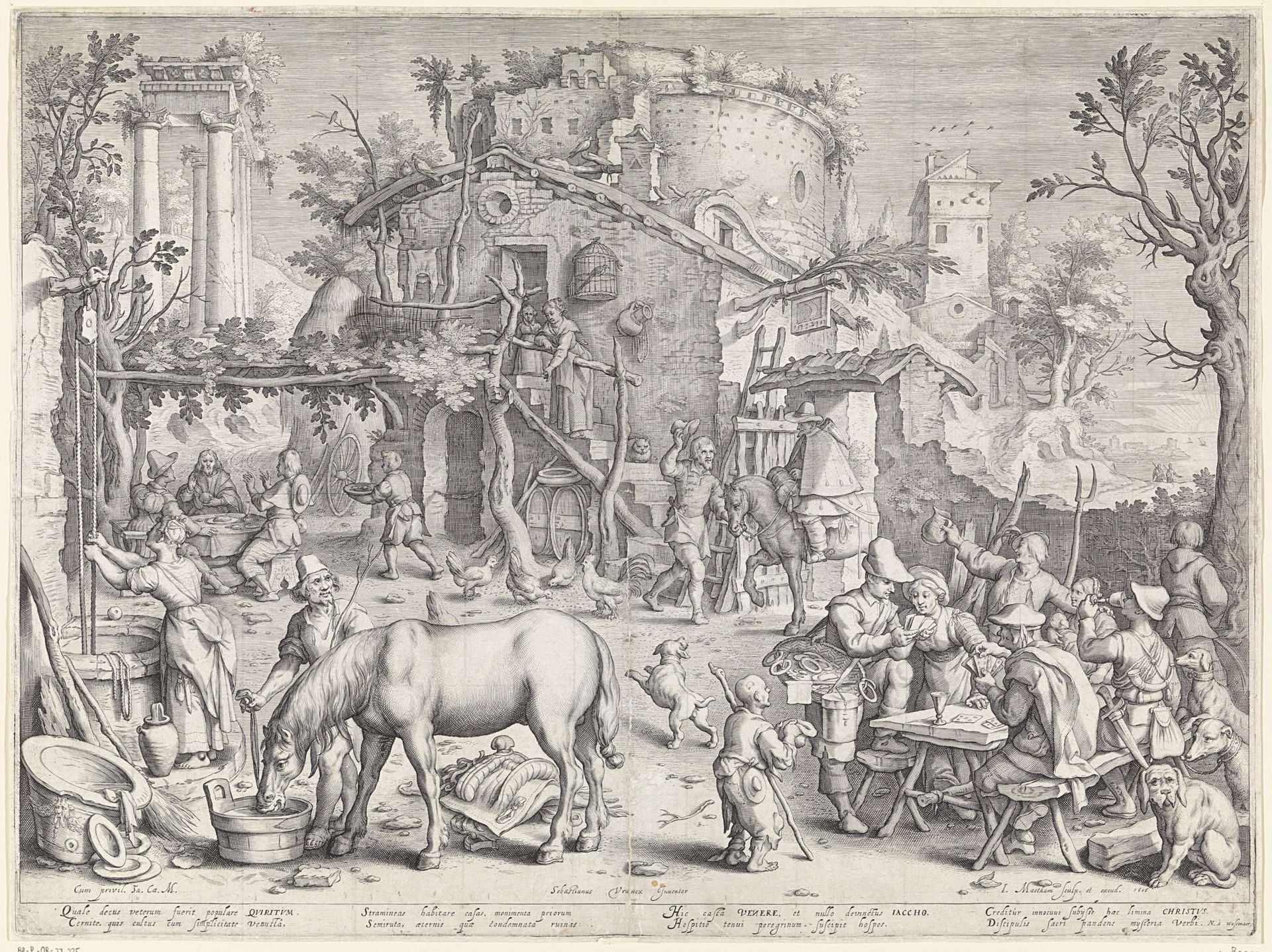 Maaltijd te Emmaüs by Jacob Matham