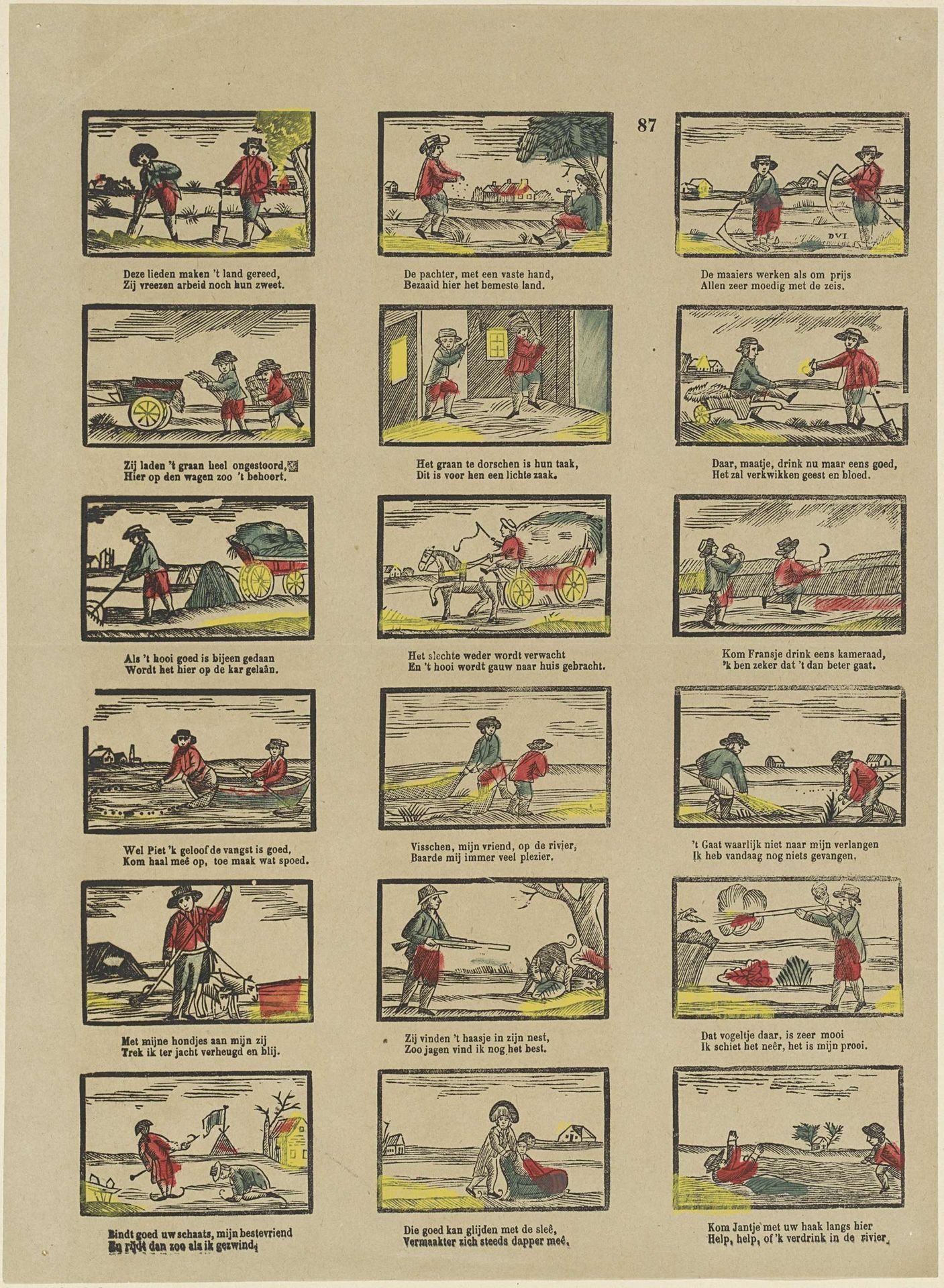 Landbouw, visvangst, jacht en wintervermaak by Dirk van Lubeek