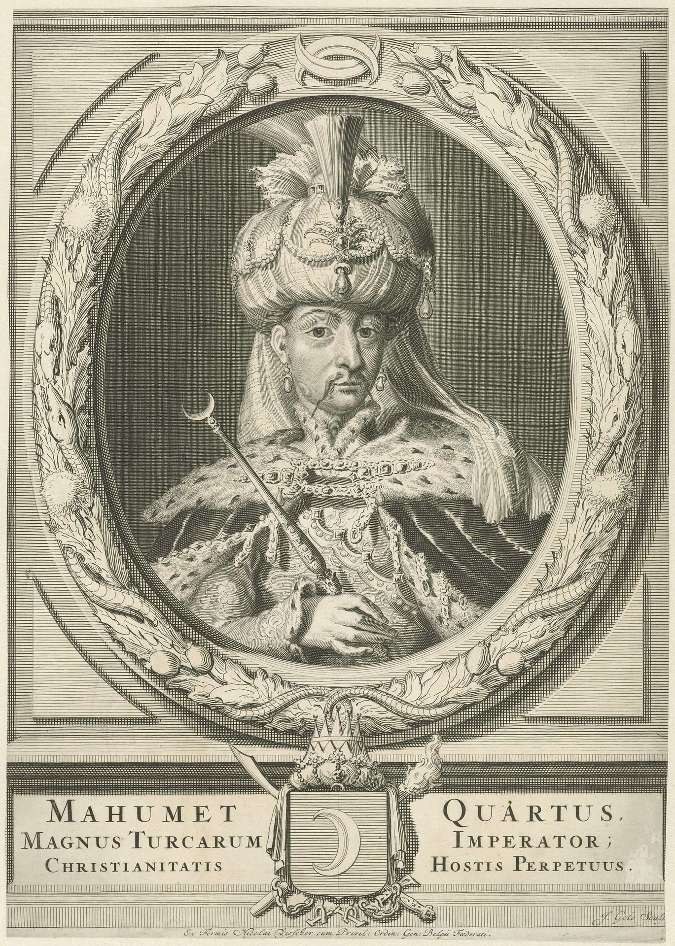 Portret van Mehmet IV, sultan van het Ottomaanse Rijk by Jacob Gole
