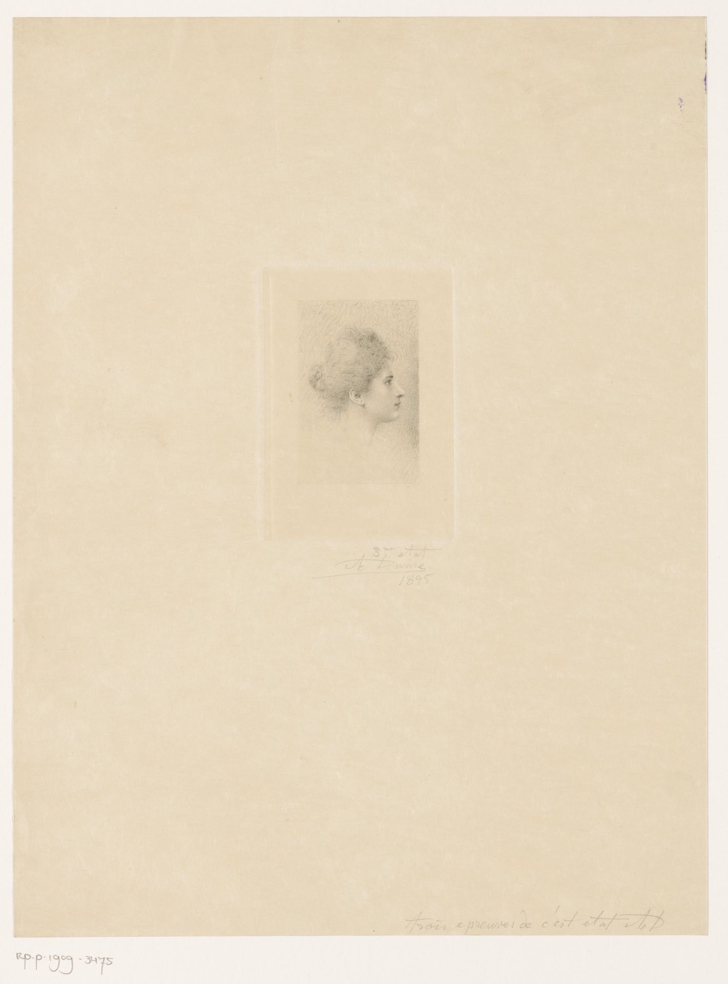 Portret van Louise Danse by Auguste Danse