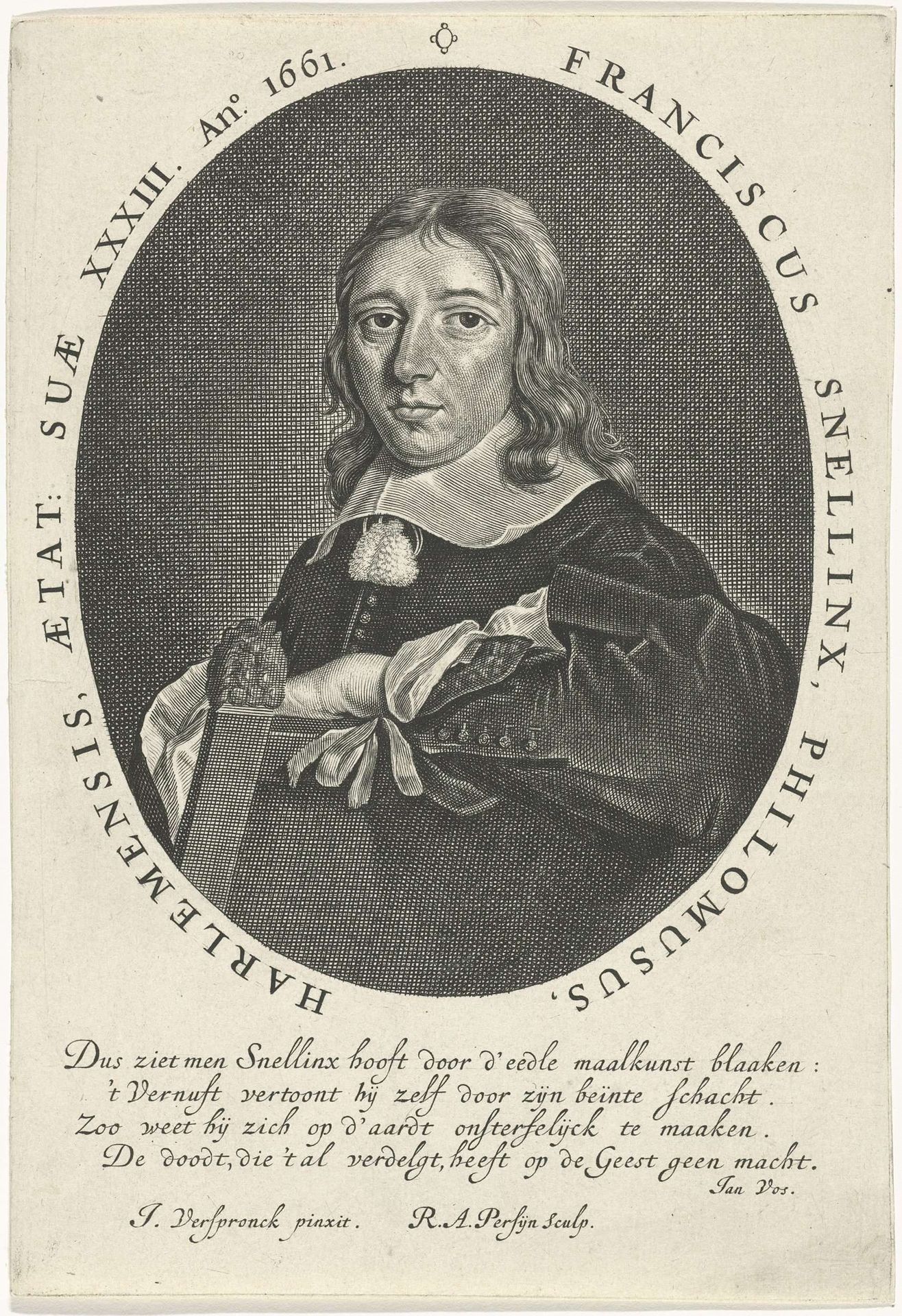 Portret van Franciscus Snellinx by Reinier van Persijn