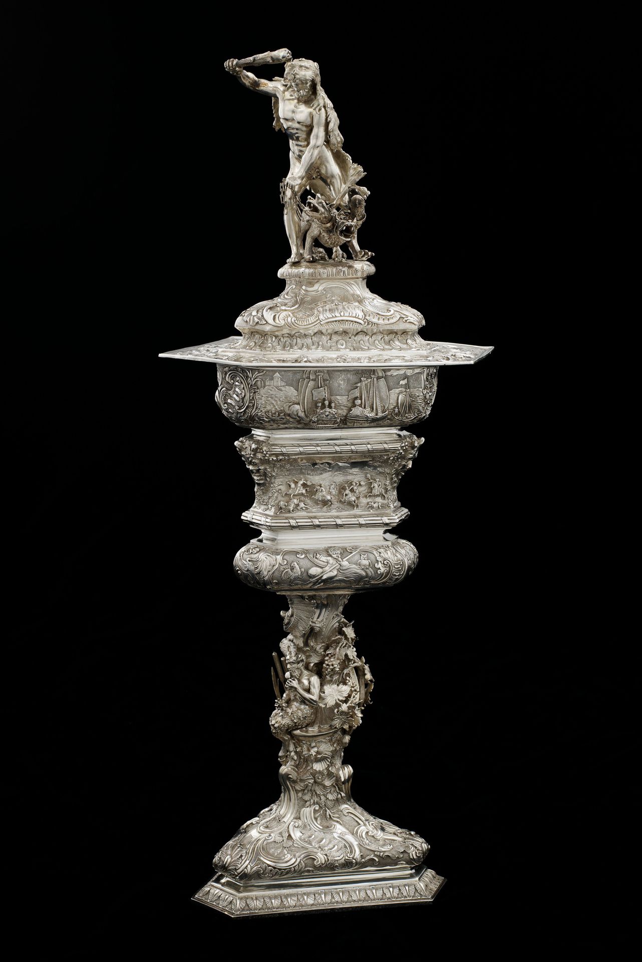 Masterpiece cup and cover by Johann Friedrich Baer