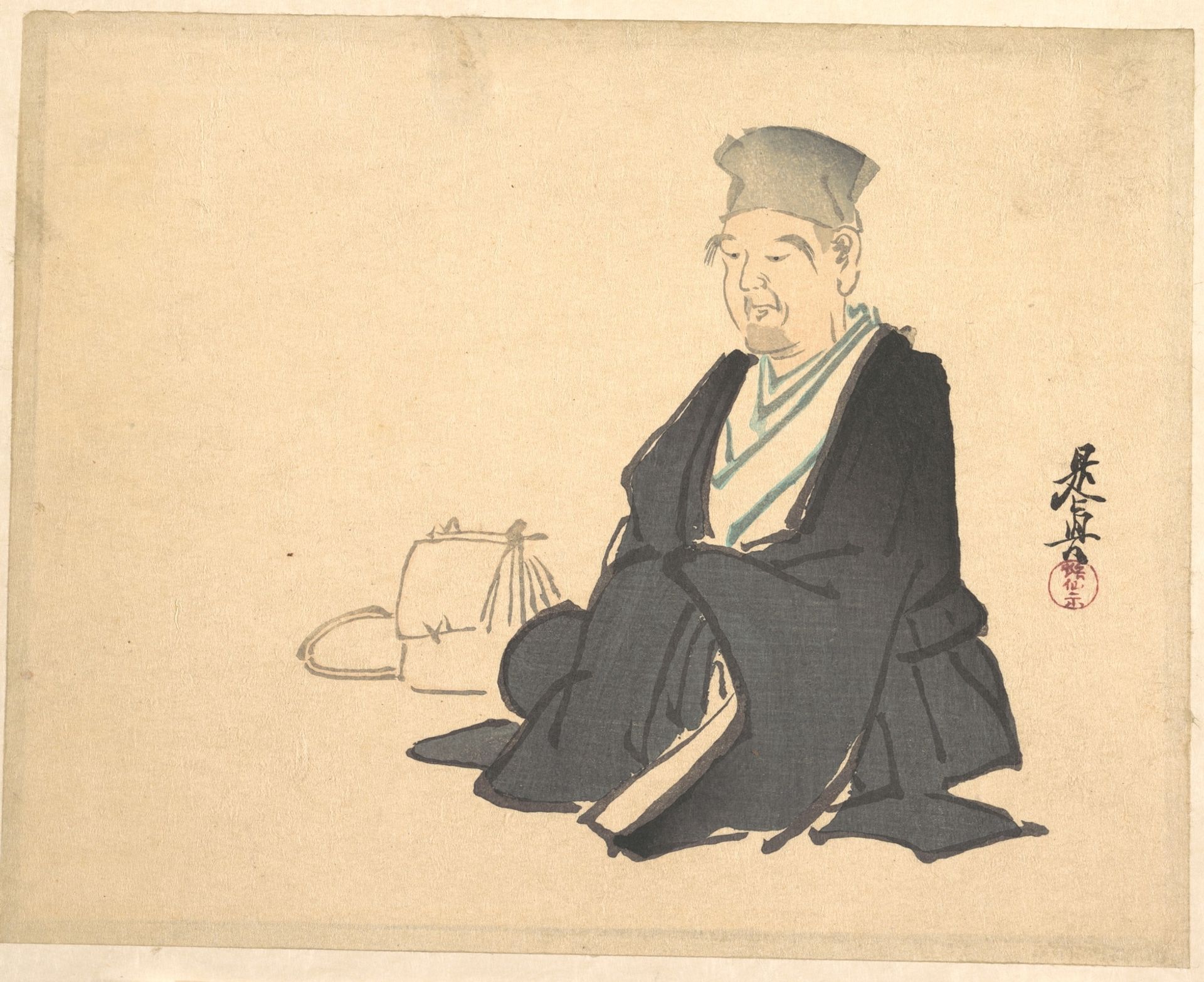 Portrait of Rikyû by Shibata Zeshin