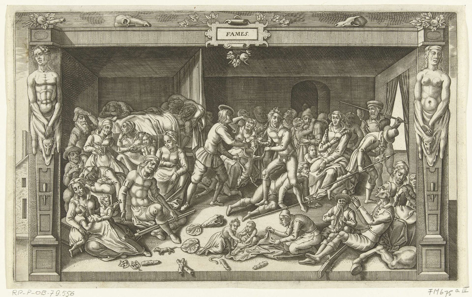 Hongersnood onder de Leidenaren, 1574 by Willem de Haen