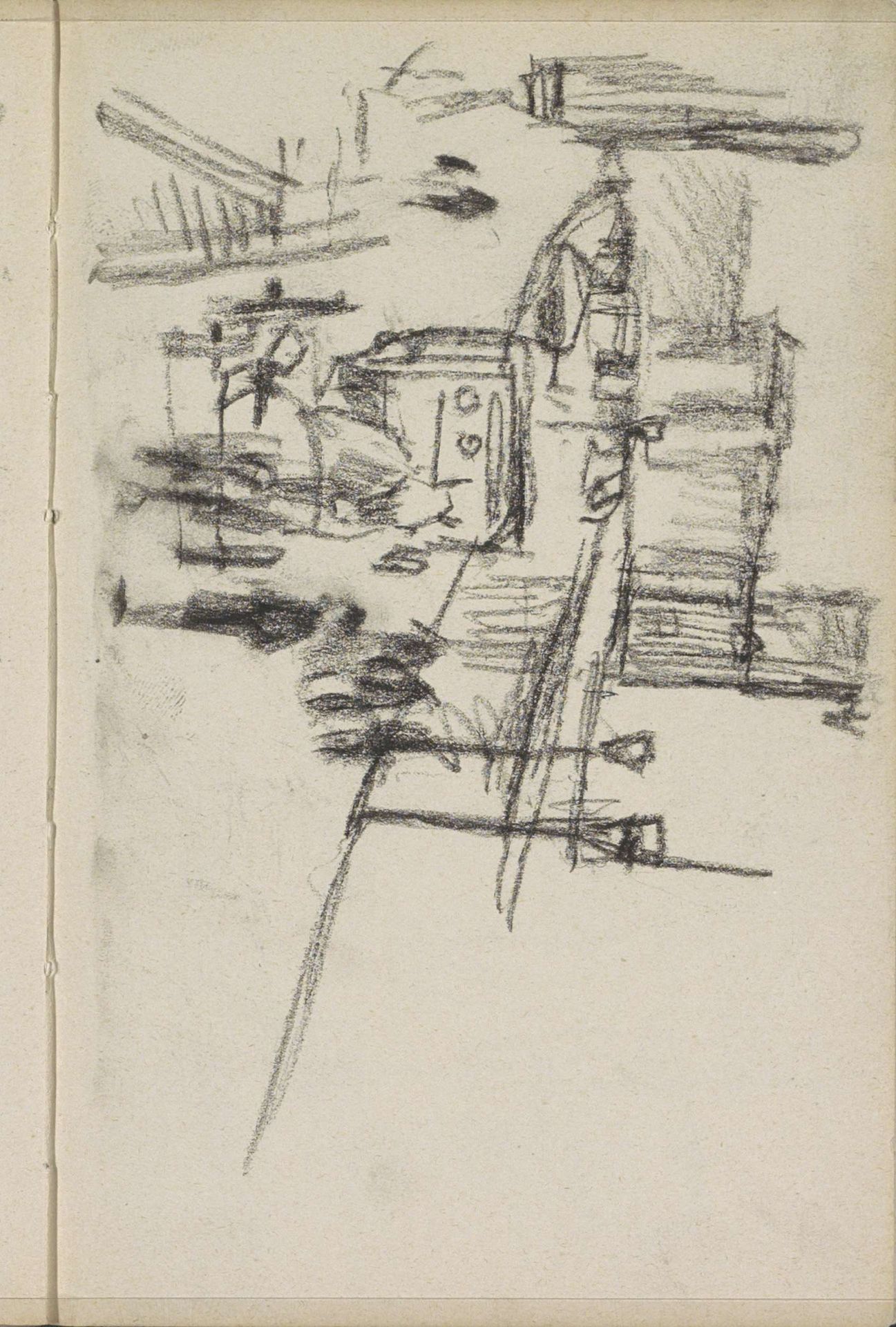 Gezicht op het Rokin te Amsterdam by George Hendrik Breitner