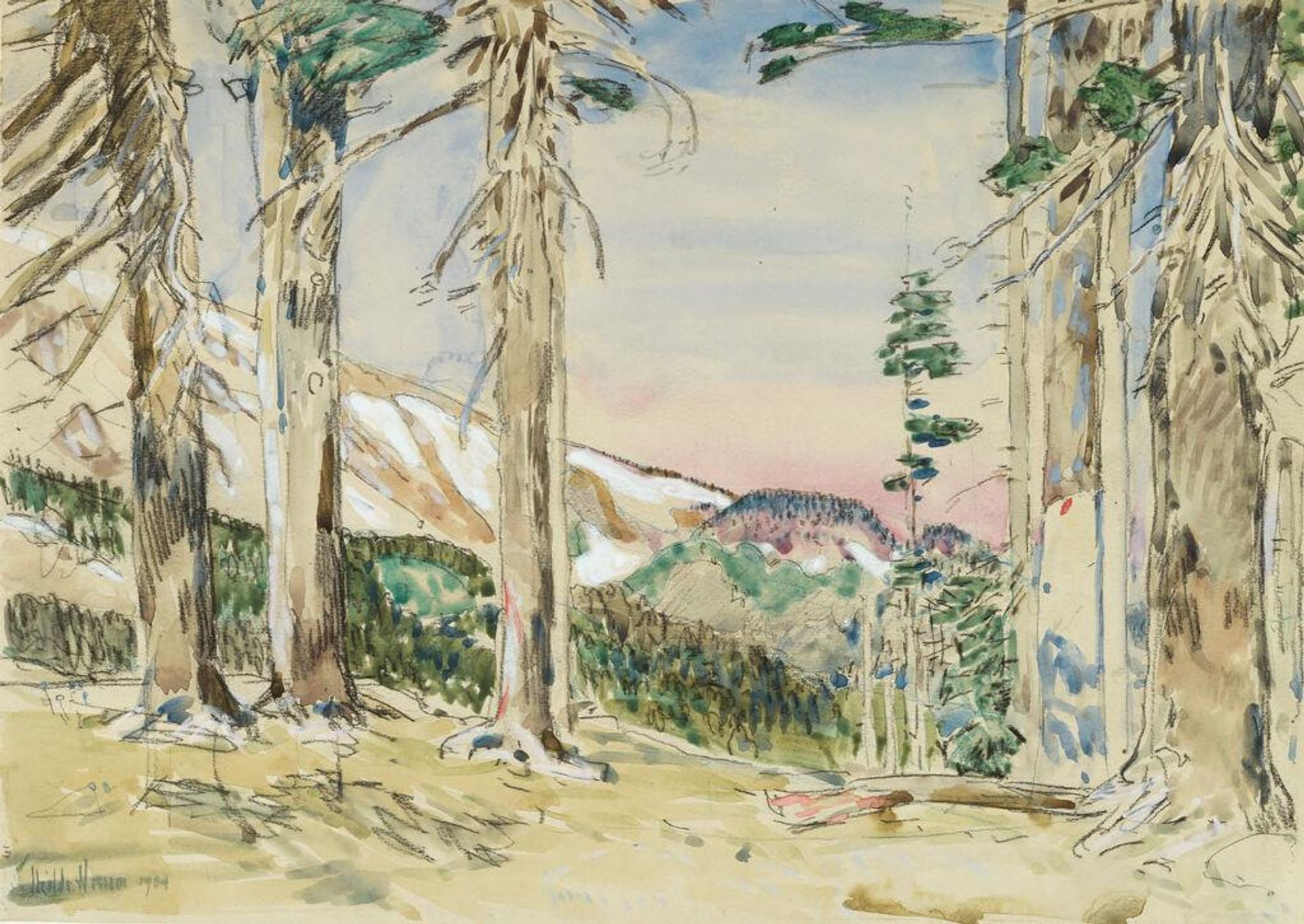 End of Timberline, Mt. Hood by Childe Hassam
