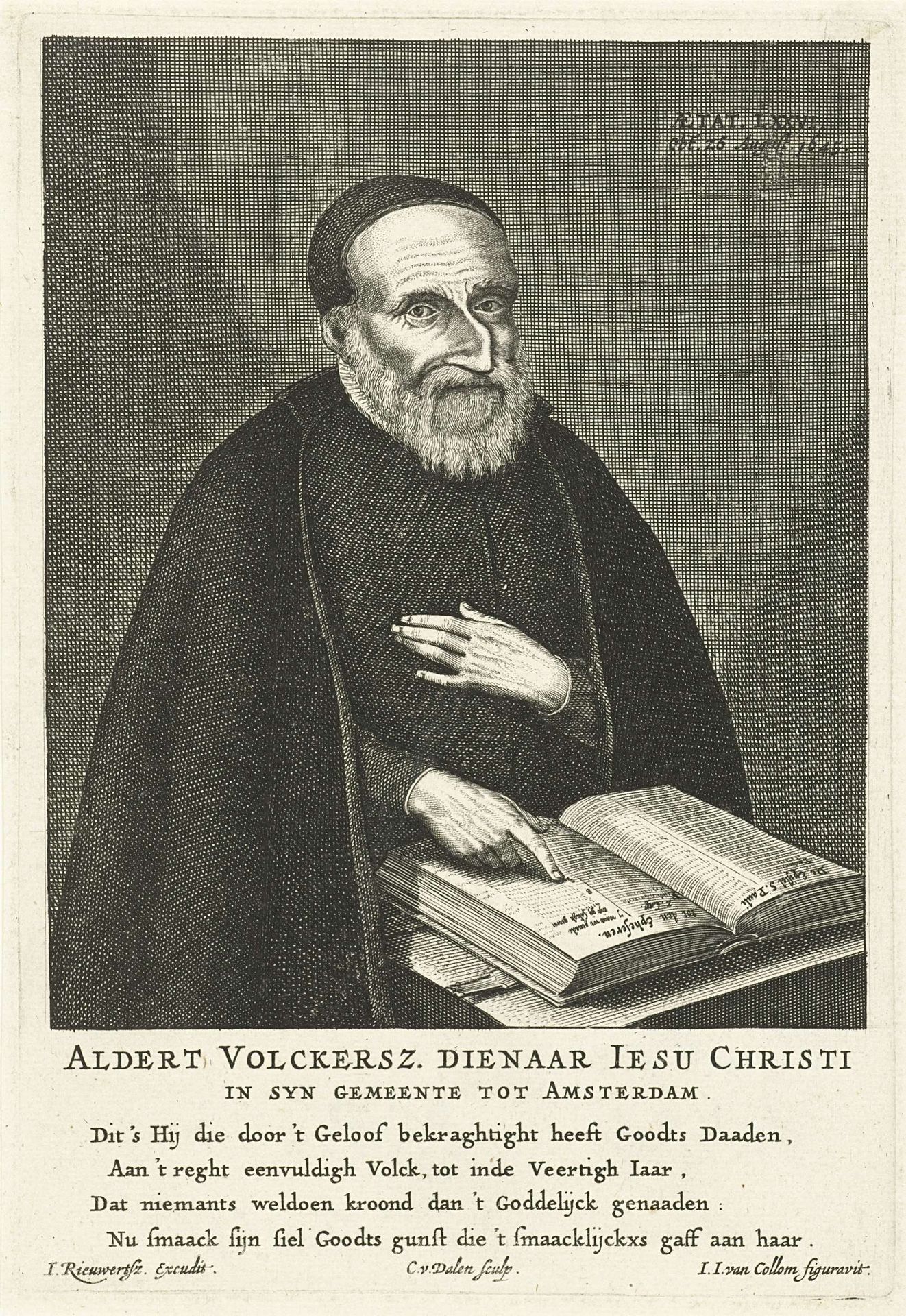 Portret van Aldert Volckersz. op 76-jarige leeftijd - Cornelis van ...