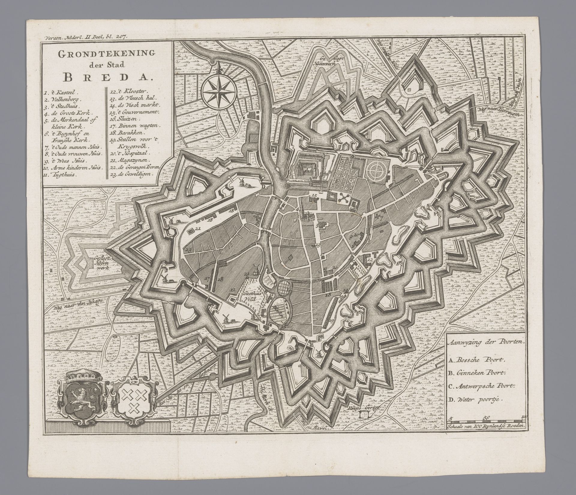 Plattegrond van Breda by Anonymous