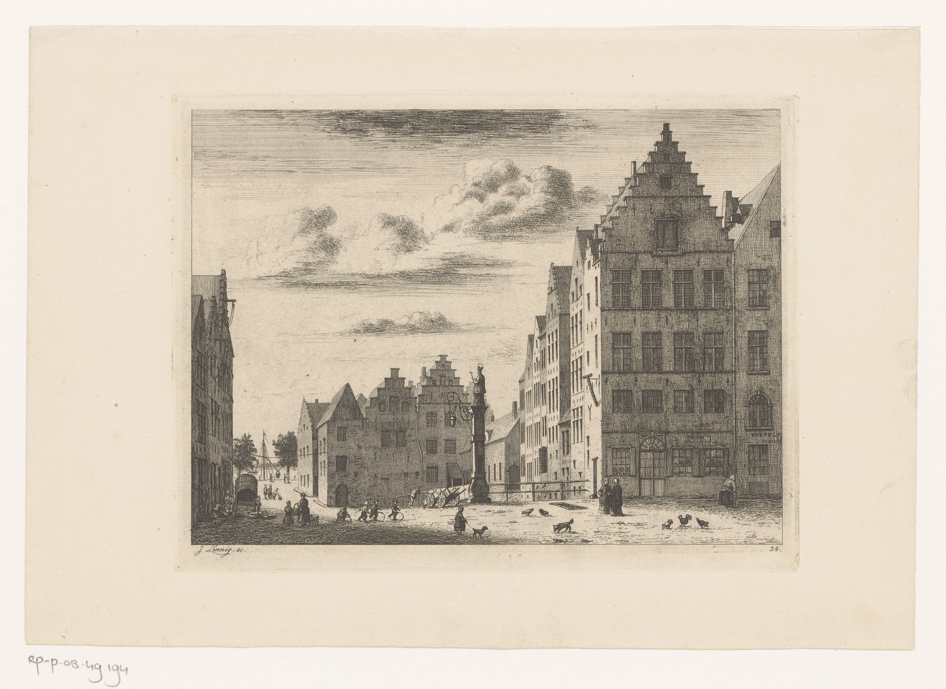Suikerrui en Boterrui in Antwerpen by Jean Théodore Joseph Linnig