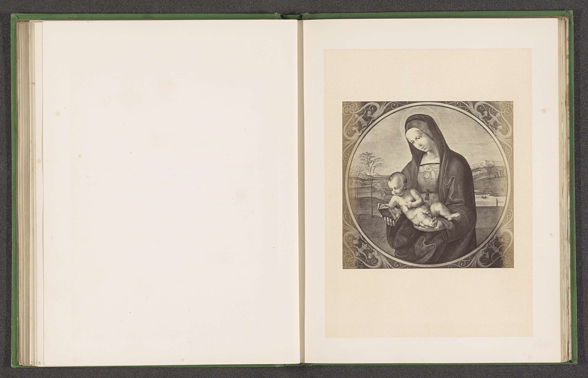 Fotoreproductie van een prent door Samuel Amsler van de Madonna Conestabile door Rafaël by Joseph Cundall