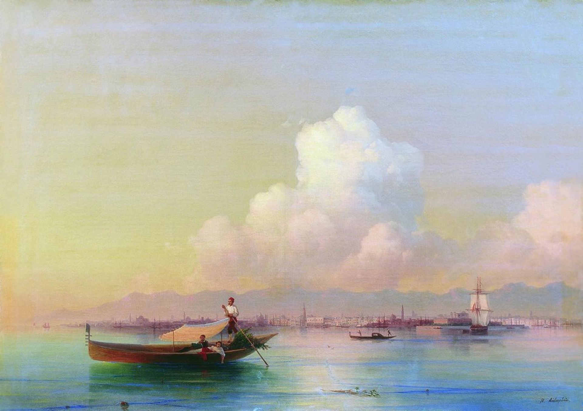 View of Venice from Lido by Ivan Konstantinovich Aivazovsky