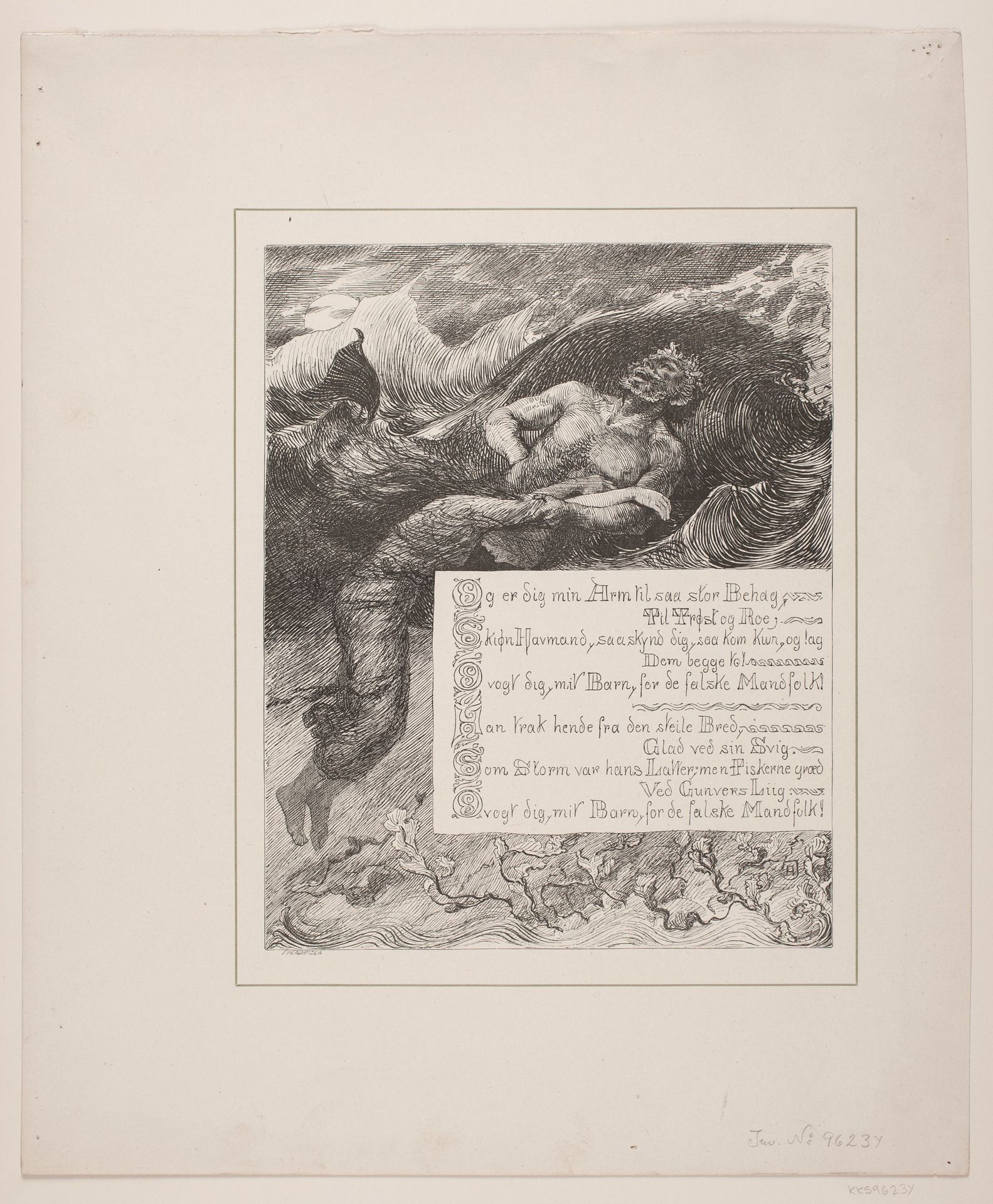 Illustration til Johannes Ewald, "Liden Gunver" by Anonymous
