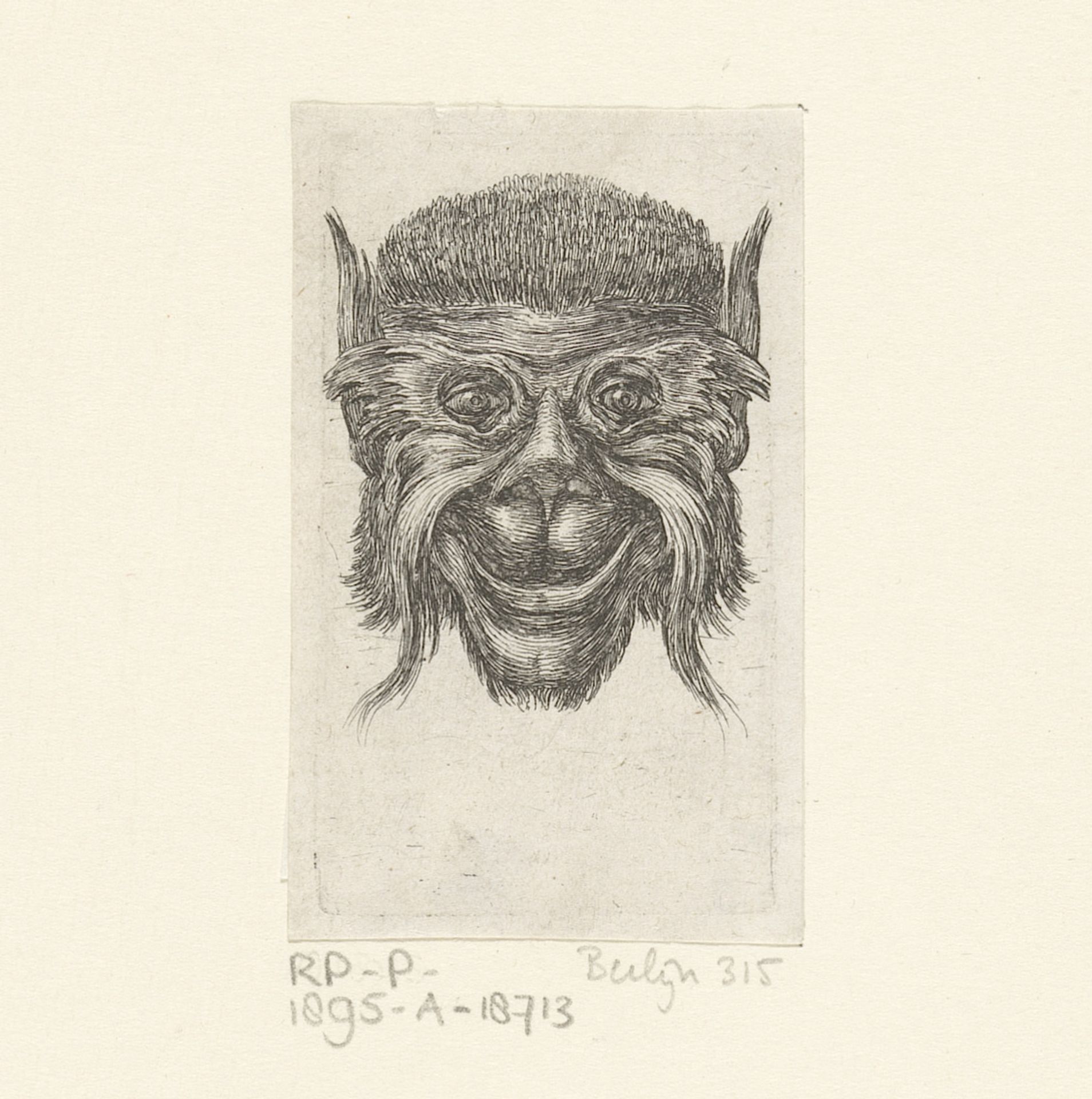 Masker met ramshoorns by François Chauveau